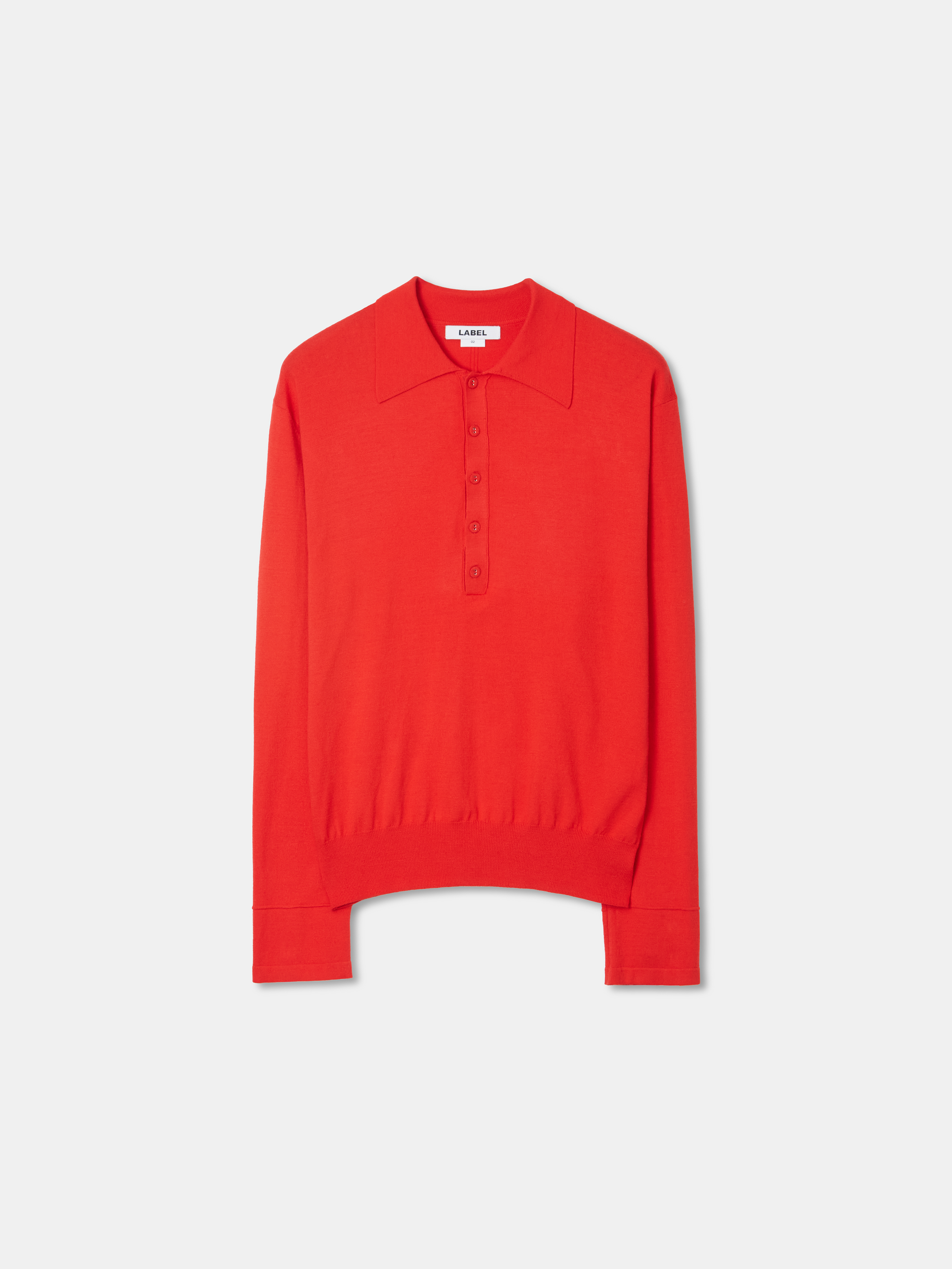 Corin contrast trim polo scarlet