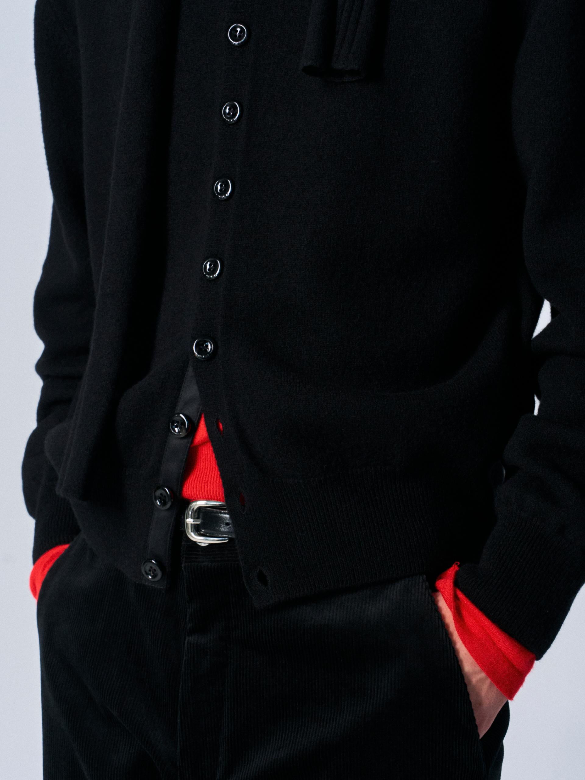 Lou scarf cardigan black