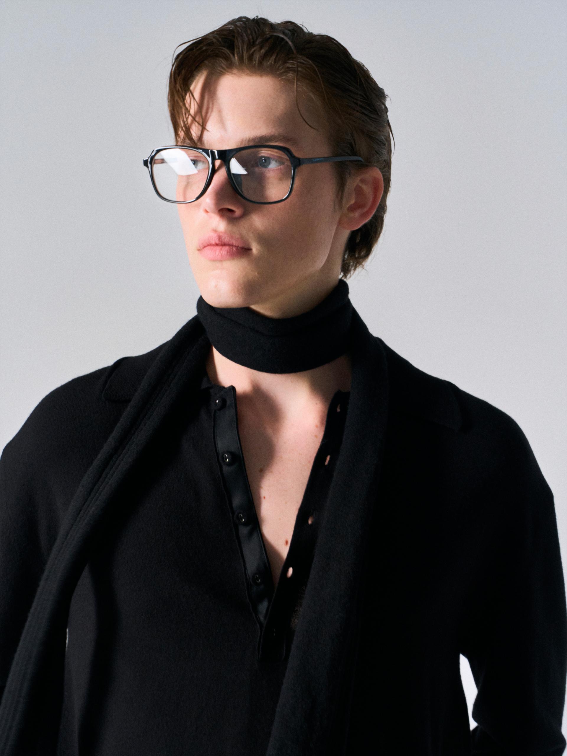 Corin contrast trim polo black