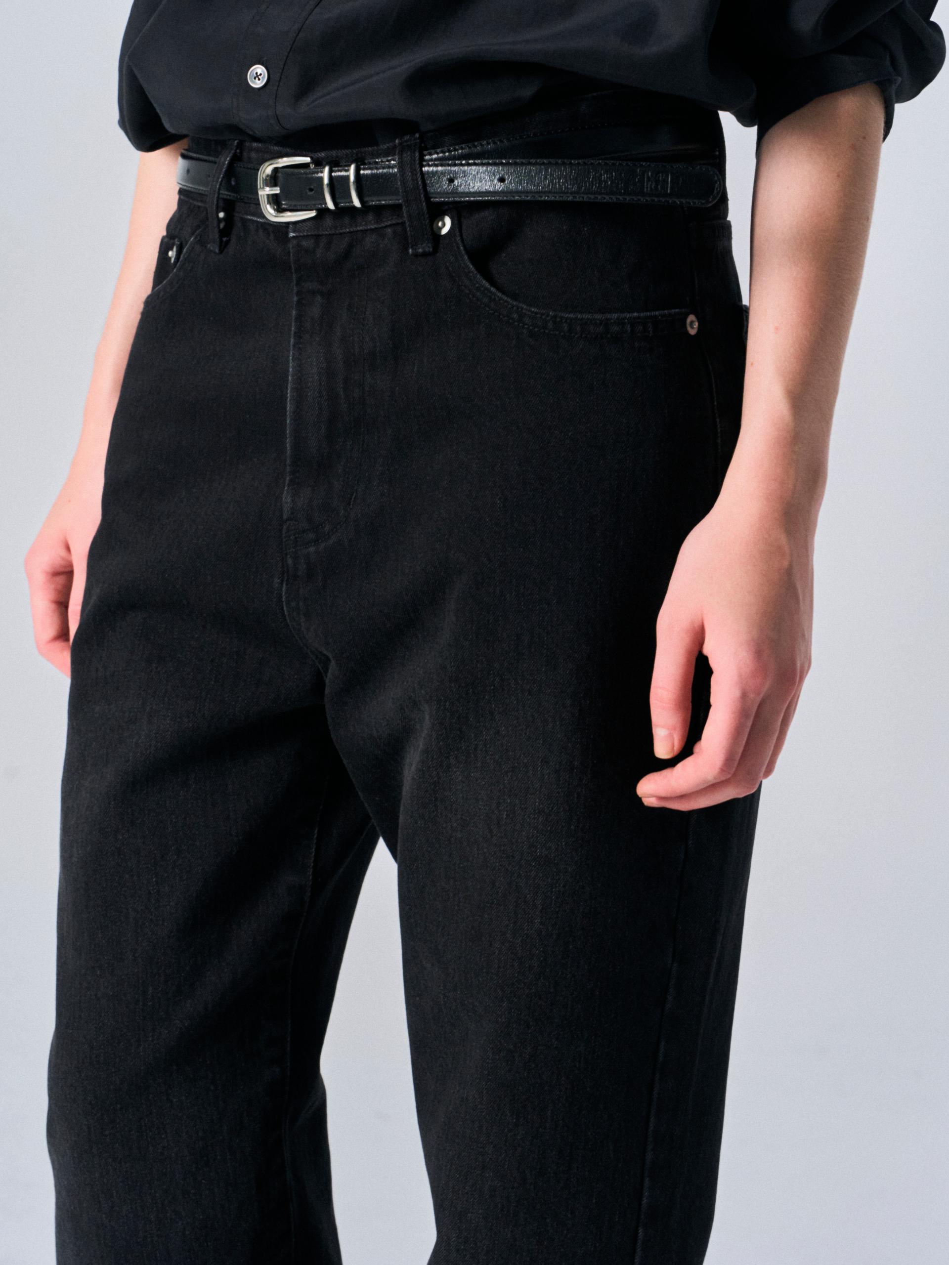 Ashton straight fit jeans washed black