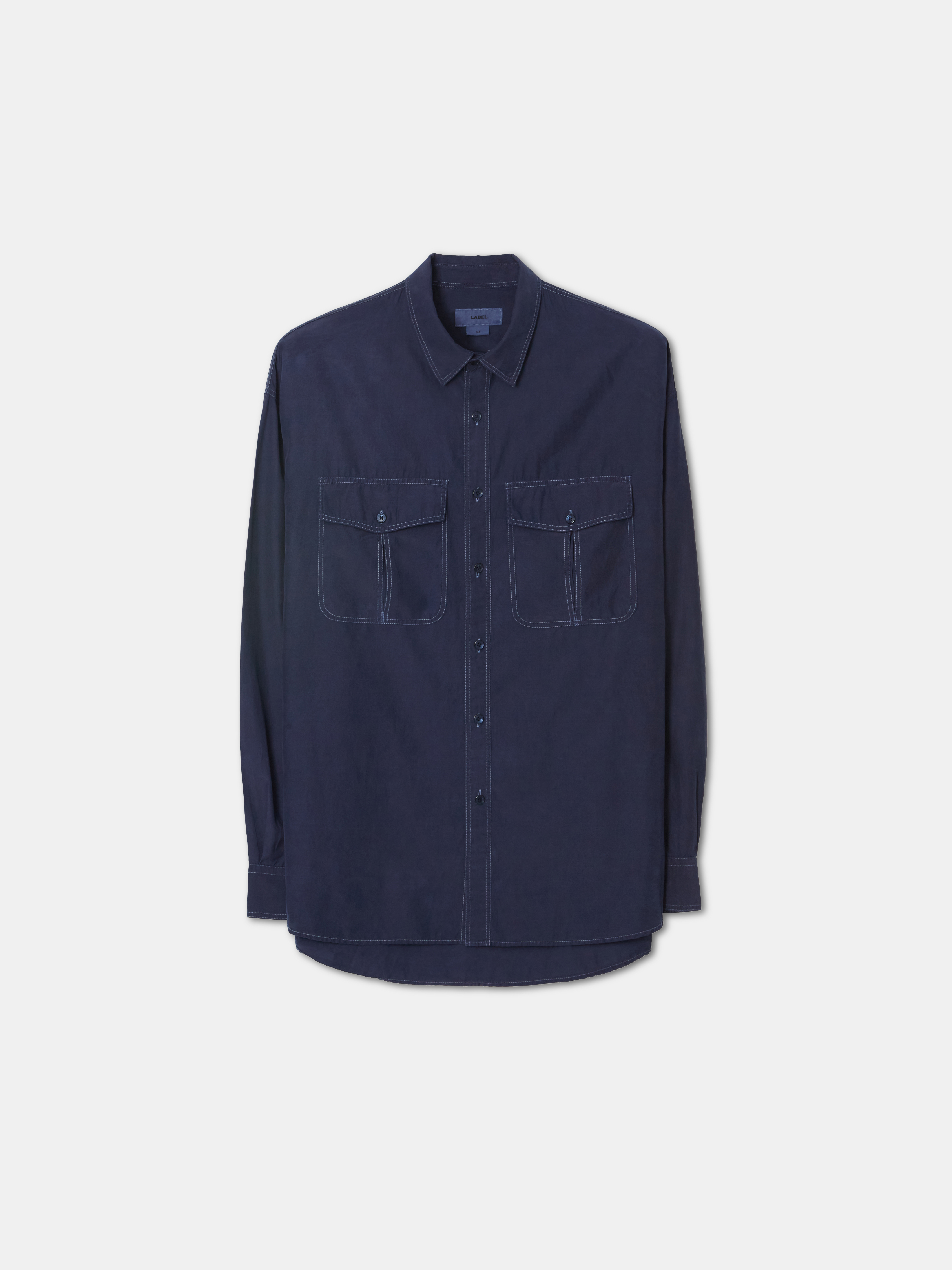 Astor silk shirt navy