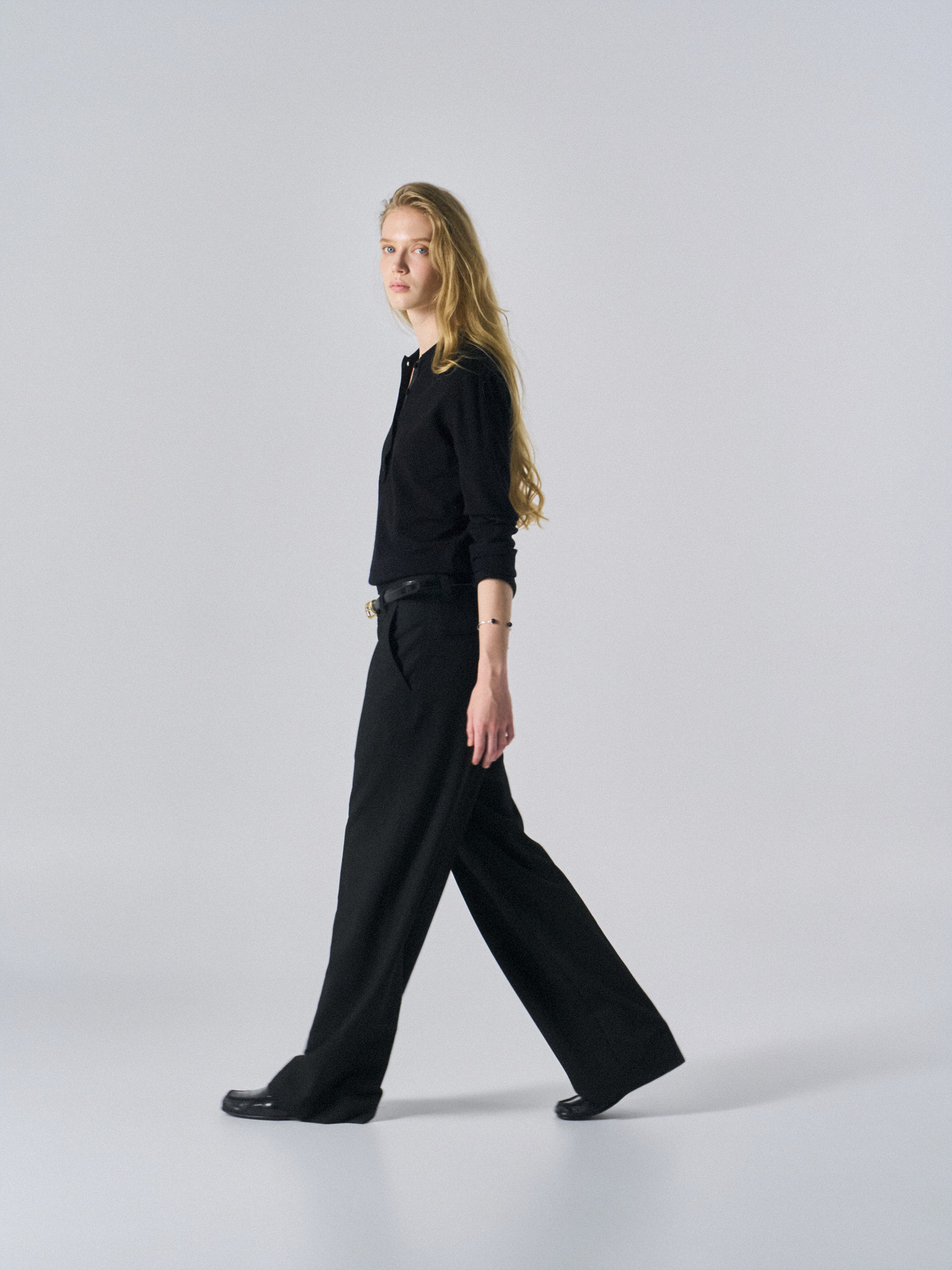 Layne LB wide fit pants matte black