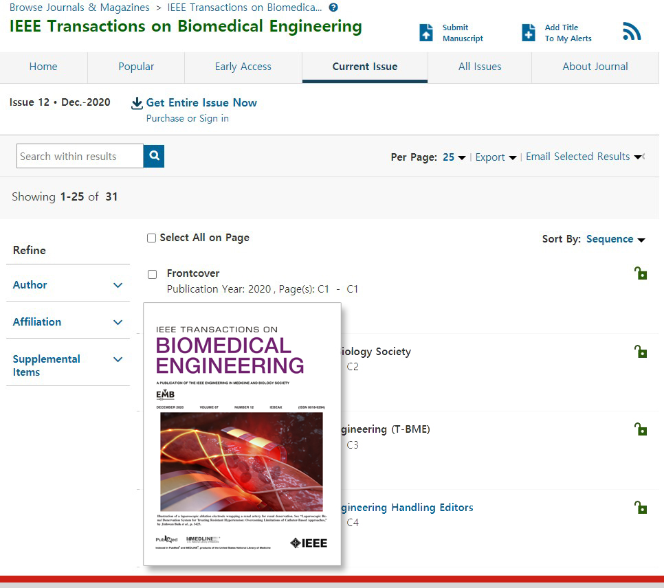 IEEE_Transactions on Biomedical Engineering : Publishing News