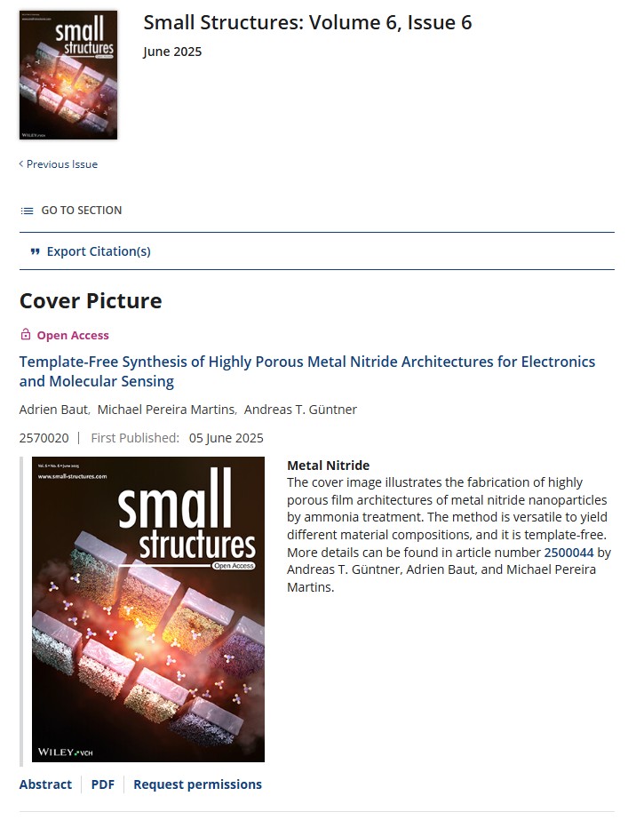 Small Structures Science Wiley_Small Structures : Publishing News