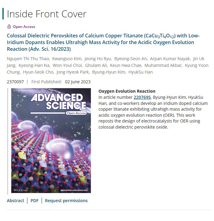 Wiley_ADVANCED SCIENCE : Publishing News