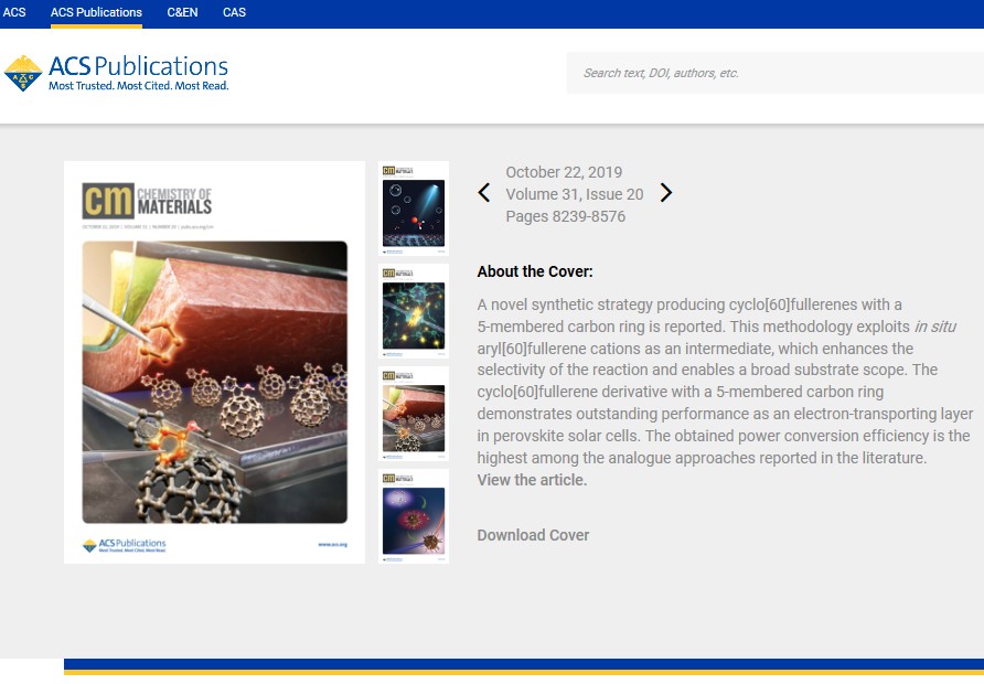 ACS_CHEMISTRY OF MATERIALS Publishing News