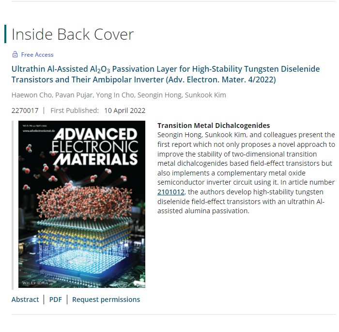 Wiley_ADVANCED ELECTRONIC MATERIALS : Publishing News