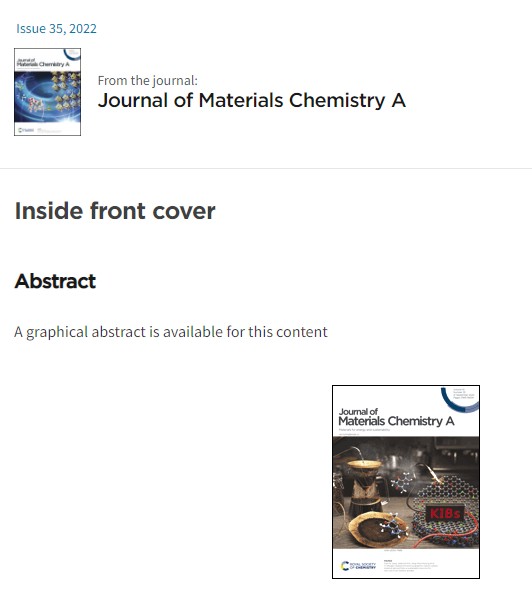 RSC_Journal of Materials Chemistry A Publishing News