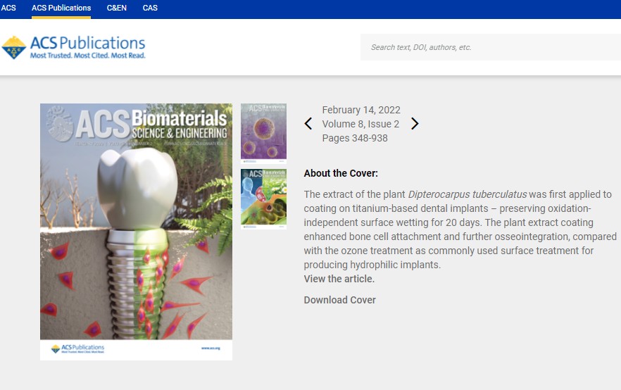 ACS_Biomaterials Science & Engineering : Publishing News