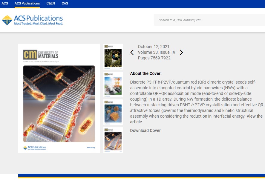 ACS_CHEMISTRY OF MATERIALS Publishing News
