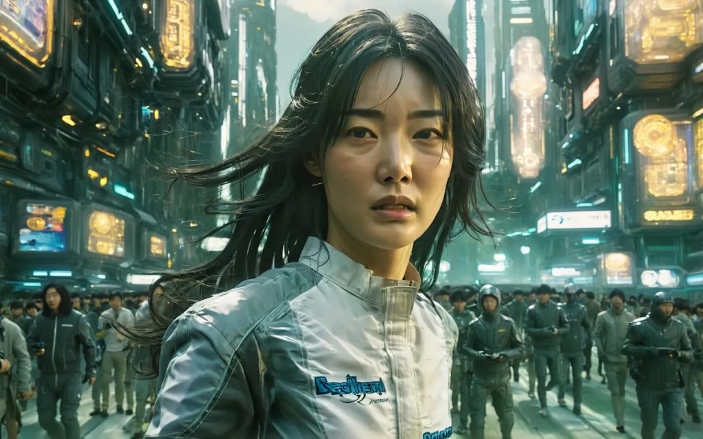 Ayoung Kim, Delivery Dancer’s Arc: Inverse (still), 2024. Photo : Courtesy the artist and ACC