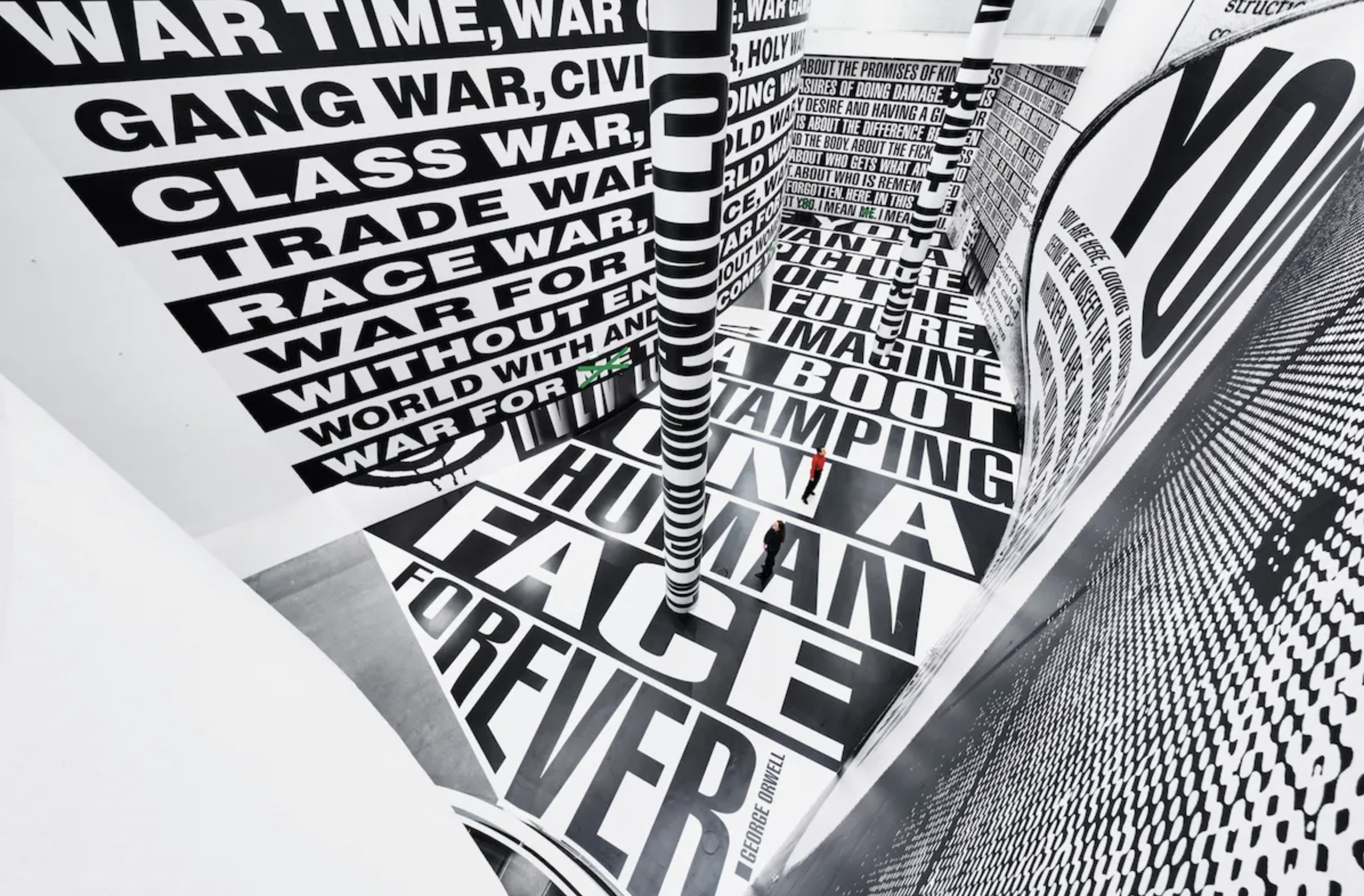 A 2024 show by Barbara Kruger at the ARoS Aarhus Art Museum in Denmark. Photo : Anders Sune Berg/Courtesy the artist,ARoS Aarhus Kunstmuseum and, Sprüth Magers