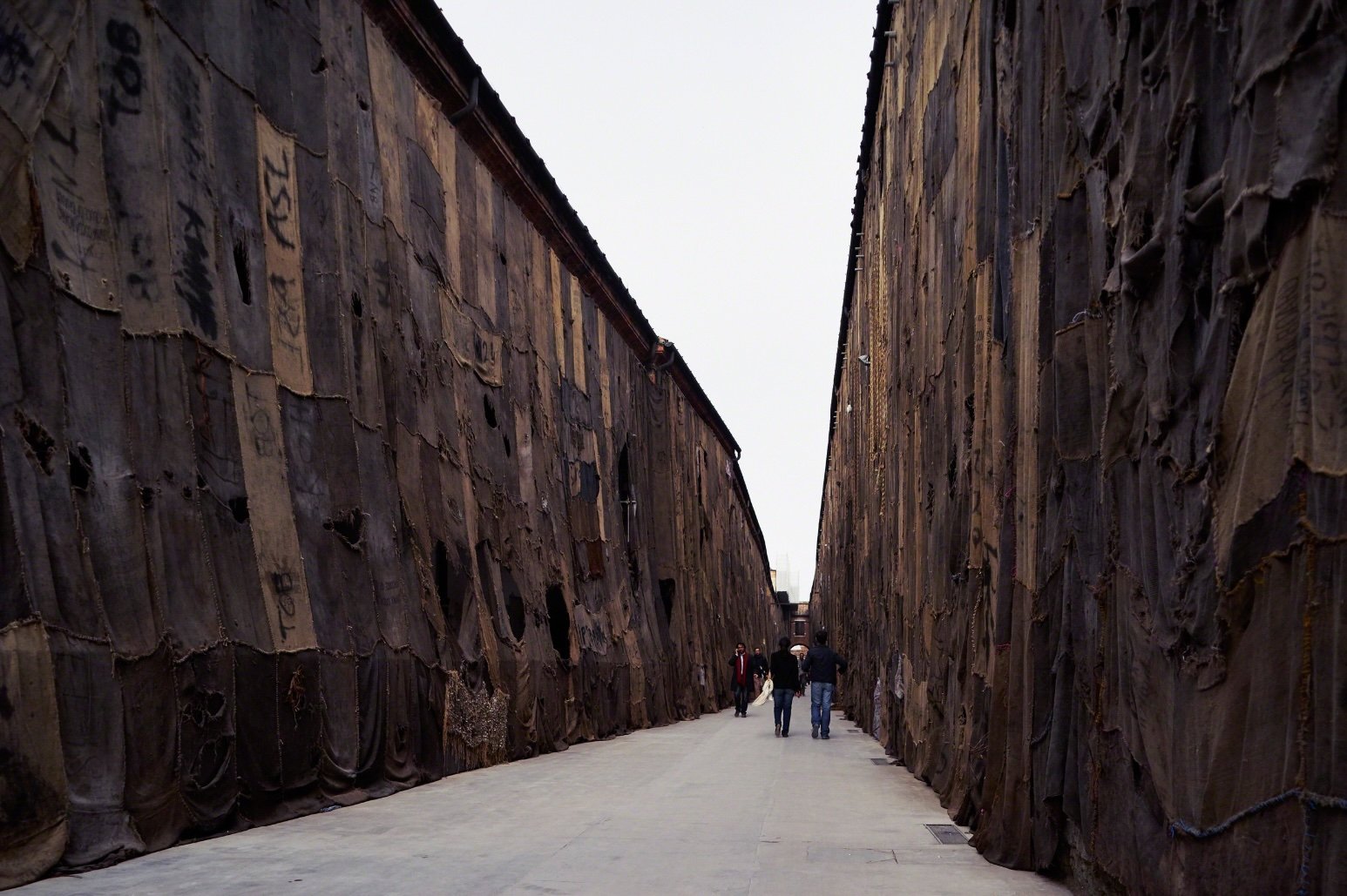 Ibrahim Mahama, Out of Bounds (Installation view), 2015. 56th Venice Biennale Venice