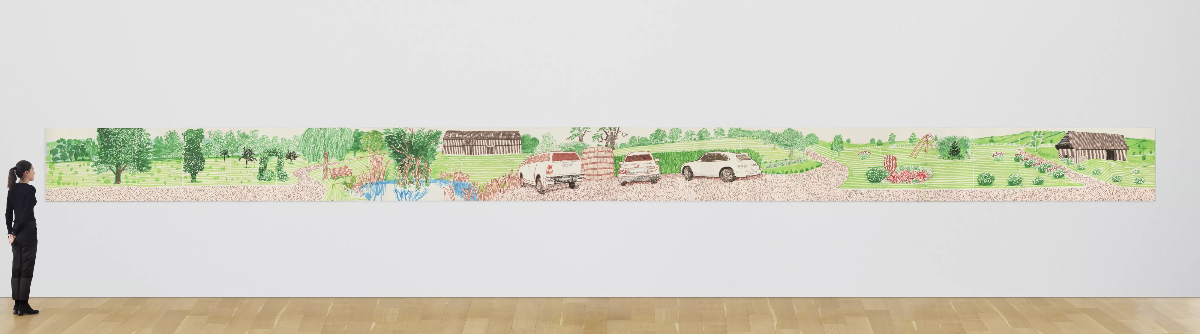 David Hockney, Autour de la maison, été. Image Courtesy of Christie's