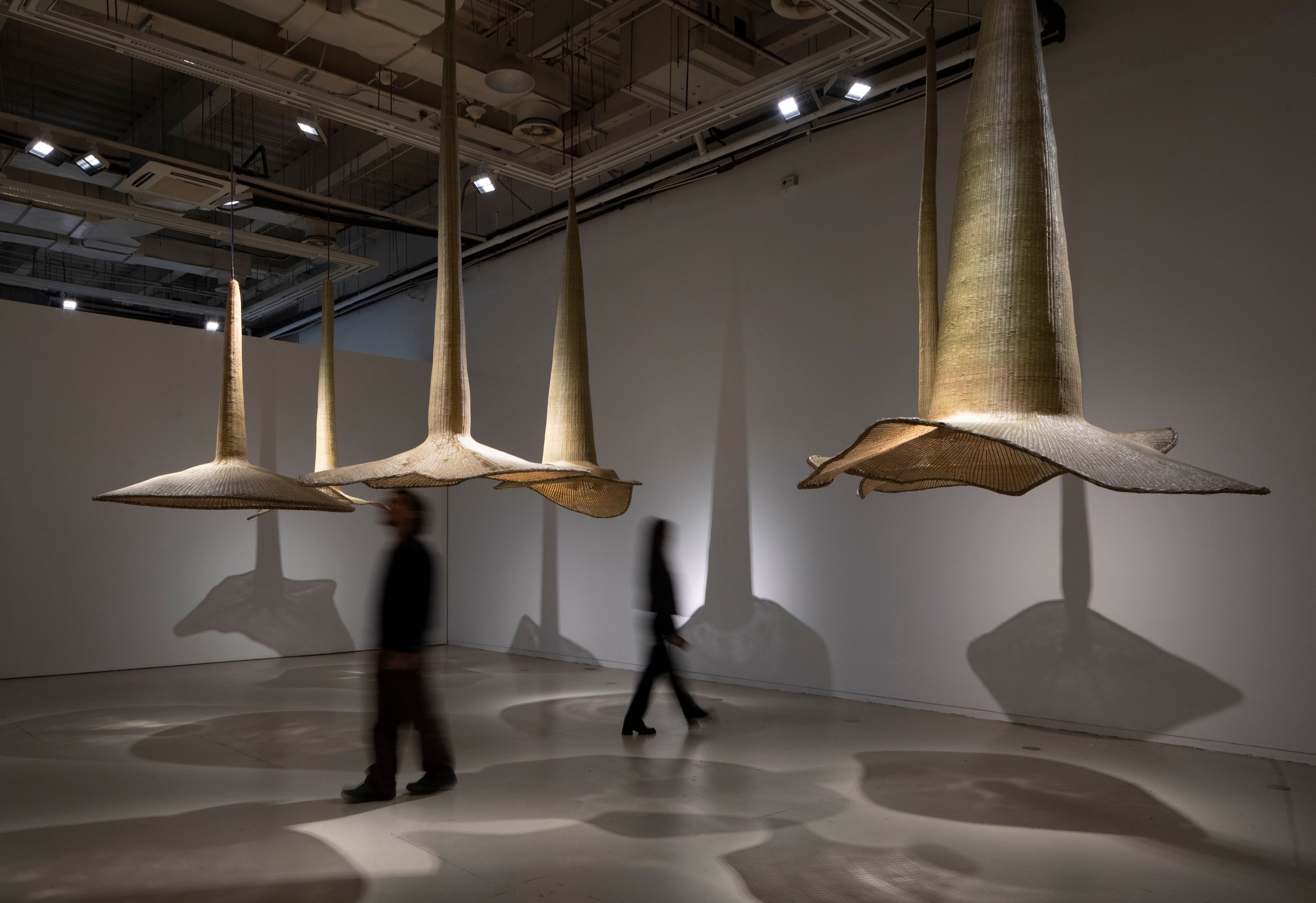 Tania Candiani, Prologue ll. Resonant Blossoms (2025). Exhibition view: 15th Shanghai Biennale: Does the flower hear the bee?, Power Station of Art (8 November 2025–31 March 2026). Courtesy the artist and Vermelho Gallery. Photo: Power Station of Art.