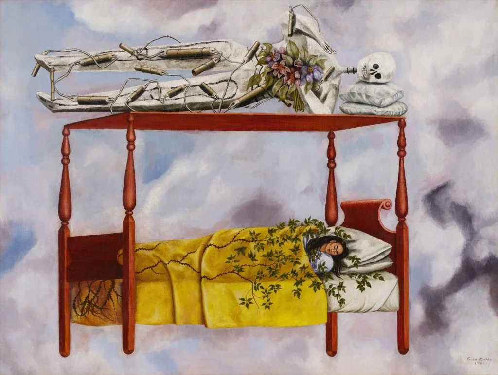 Frida Kahlo, El sueño (La cama) (1940). Courtesy Sotheby's.