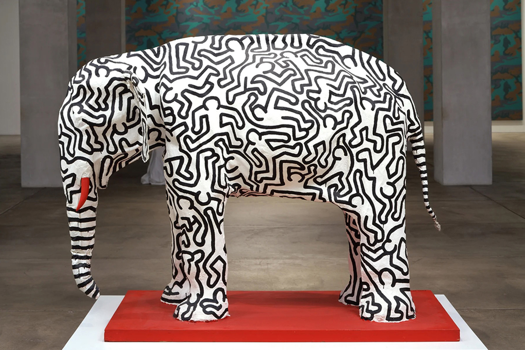 Keith Haring Untitled (Elephant), 1985. The Andy Warhol Museum, Pittsburgh; Contribution The Andy Warhol Foundation for the Visual Arts, Inc. © Keith Haring Foundation. Courtesy of Crystal Bridges Museum of American Art.