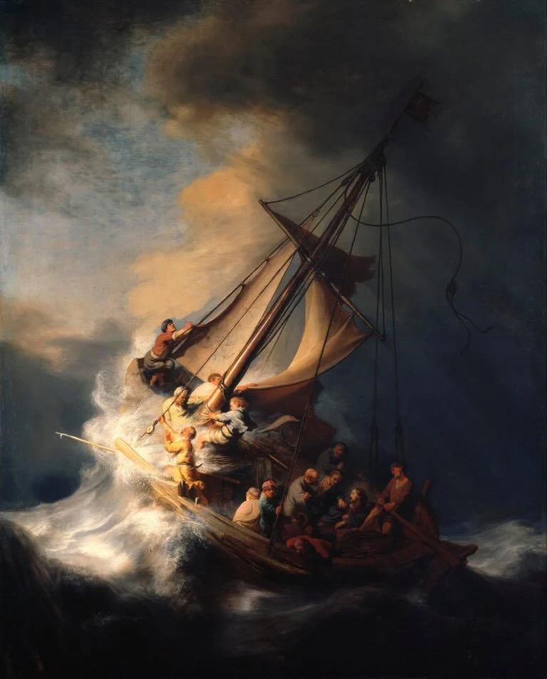 Rembrandt van Rijn, The Storm on the Sea of Galilee (1633). Whereabouts unknown since 1990.