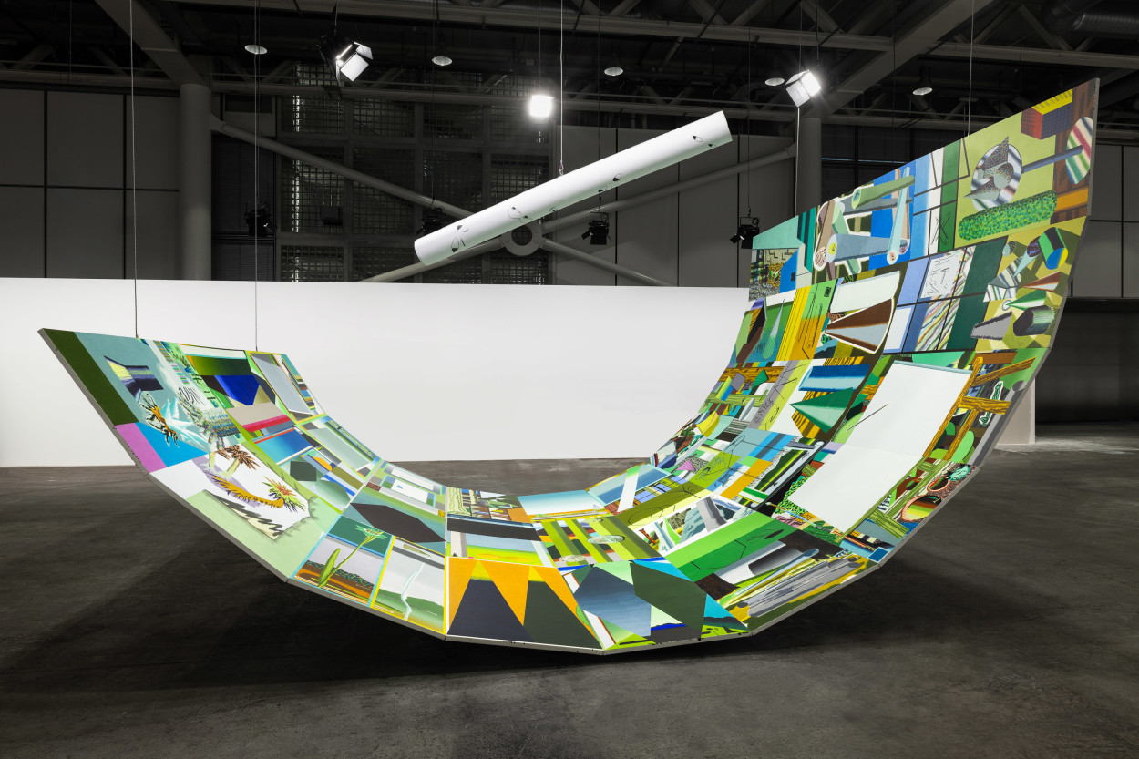 Hyunsun Jeon, Into the Woods to Lose Our Way, 2025. Booth view: Art Basel Unlimited, 2025. Photo © Andrea Rossetti