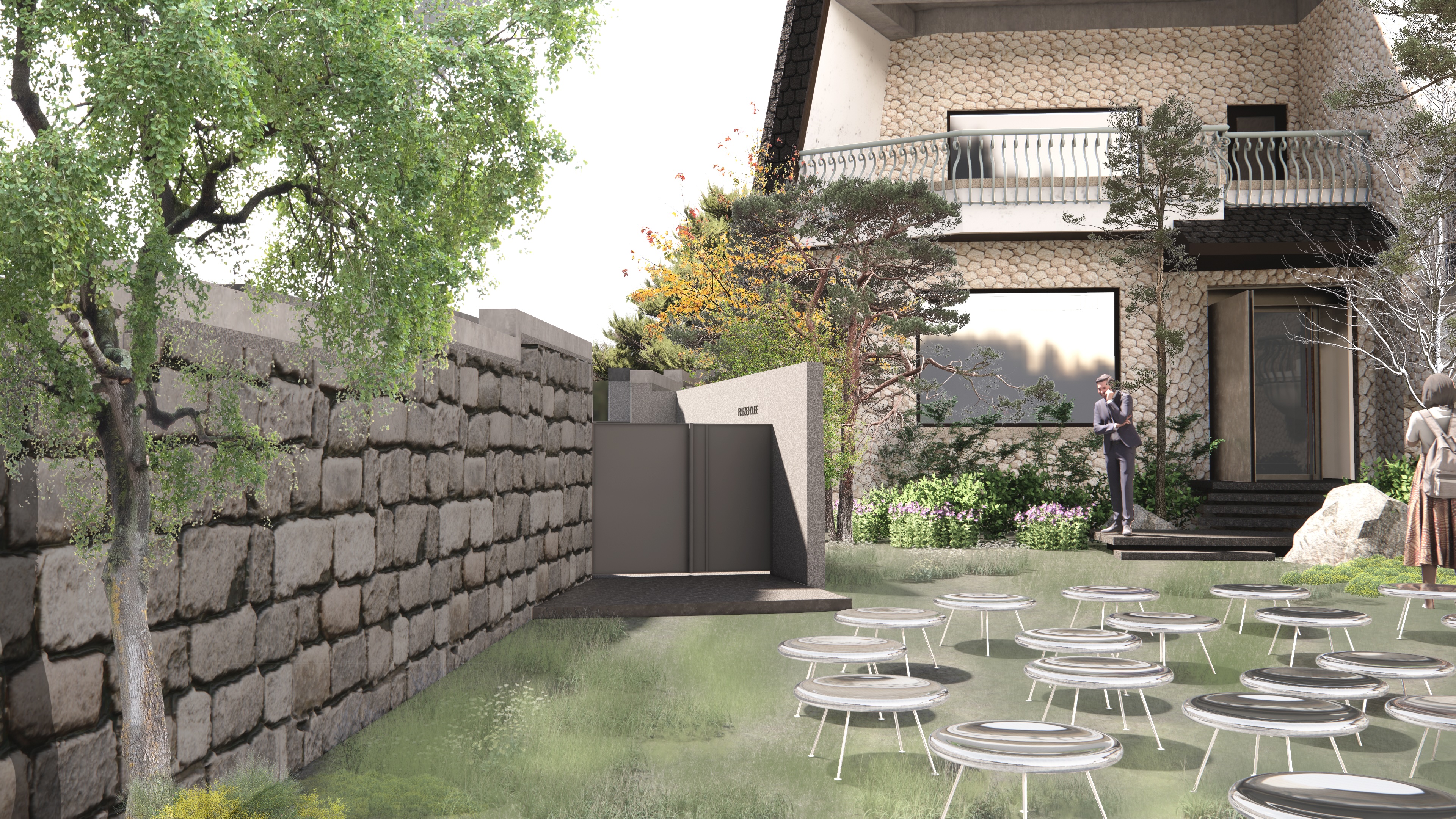 Rendering of Frieze Seoul House exterior. Courtesy Frieze.