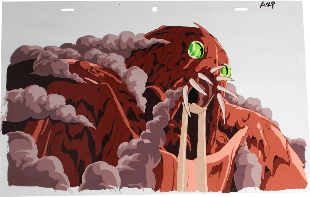 Cel drawing of Giant God Warrior from Hayao Miyazaki's Nausicaä of the Valley of the Wind (1984), Topcraft Co., Ltd. Courtesy Christie's.
