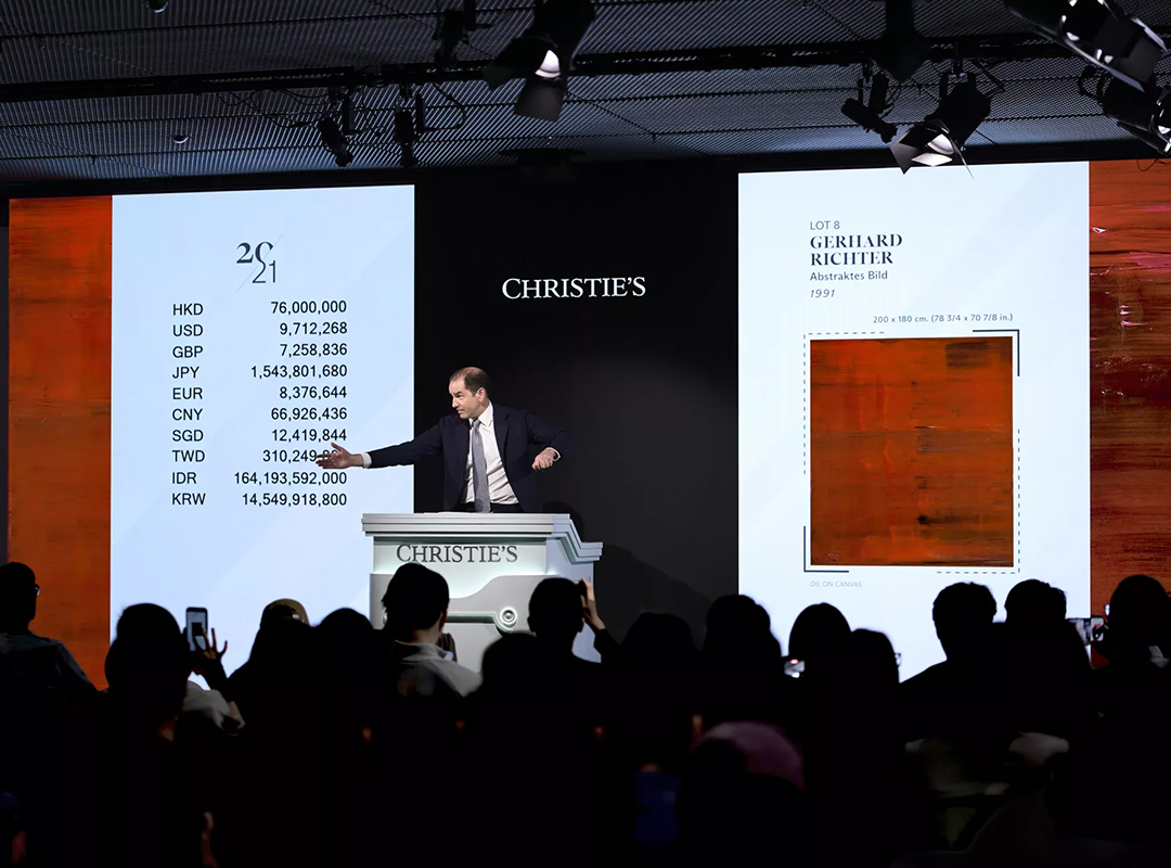 "Abstraktes Bild" by Gerhard Richter is offered up at Christie's Hong Kong on March 27. Lawrence Fung/Courtesy Christie's