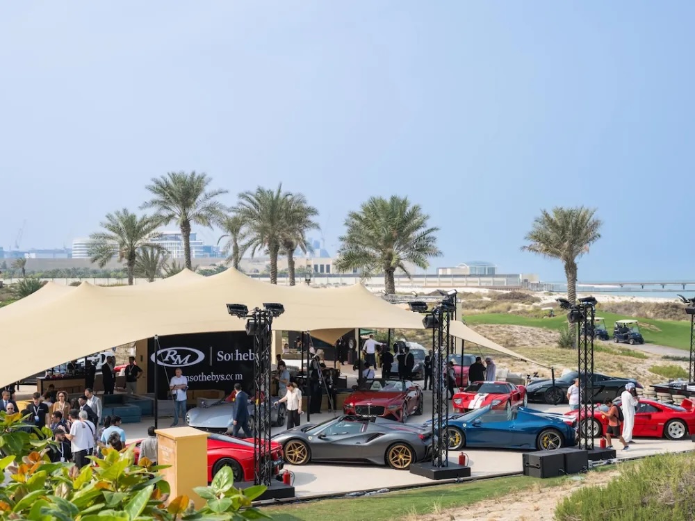 Some of the cars on offer during Sotheby's Collectors' Week in Abu Dhabi earlier this month.Courtesy Sotheby's.
