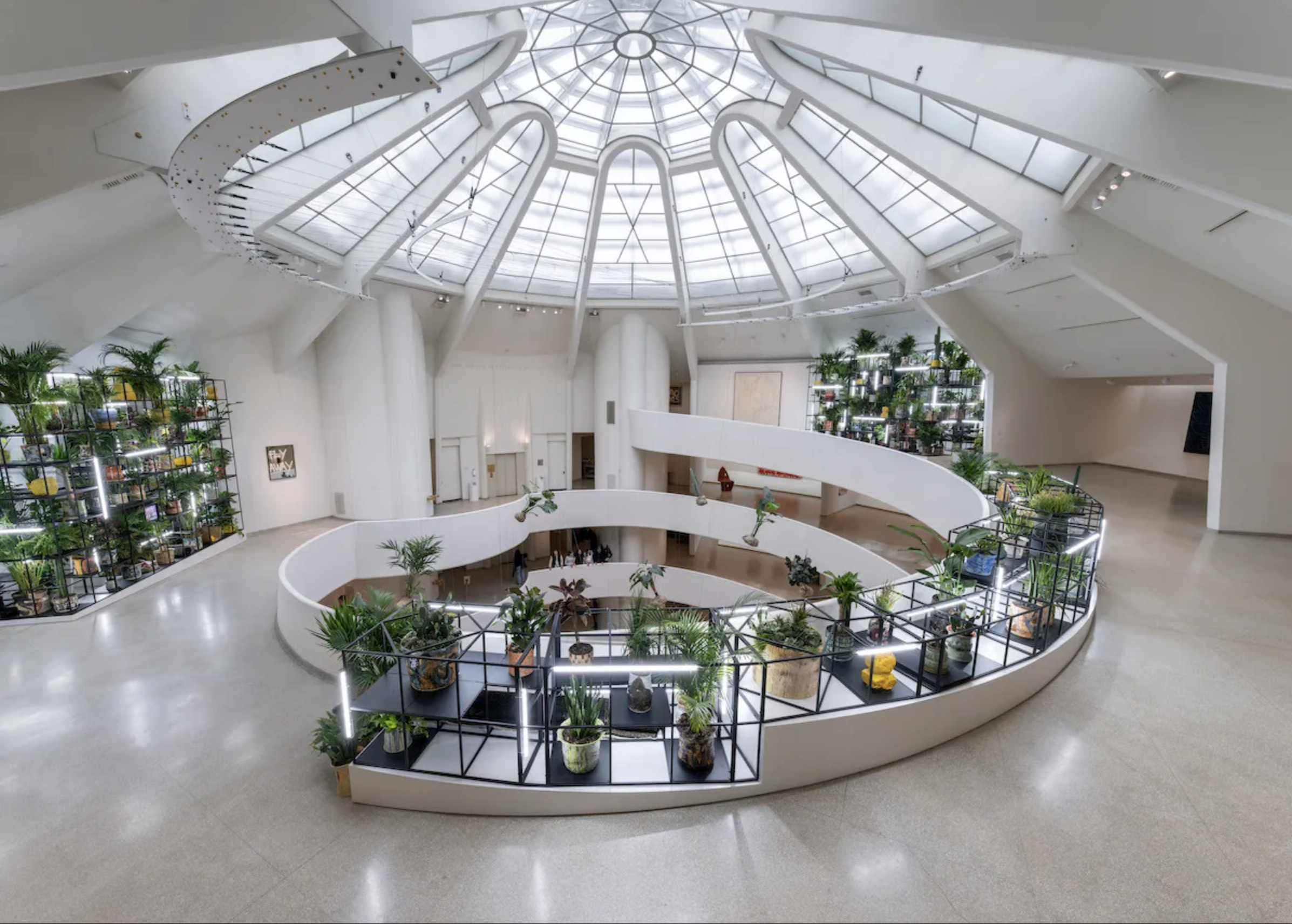 Installation view of “Rashid Johnson: A Poem for Deep Thinkers,” 2025, at Guggenheim Museum. Photo David Heald/©Solomon R. Guggenheim Foundation, New York