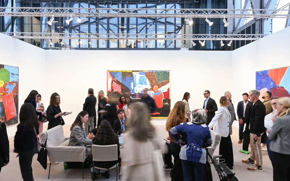 Installation view of David Zwirner’s booth at Frieze New York, 2026. Courtesy of Frieze.