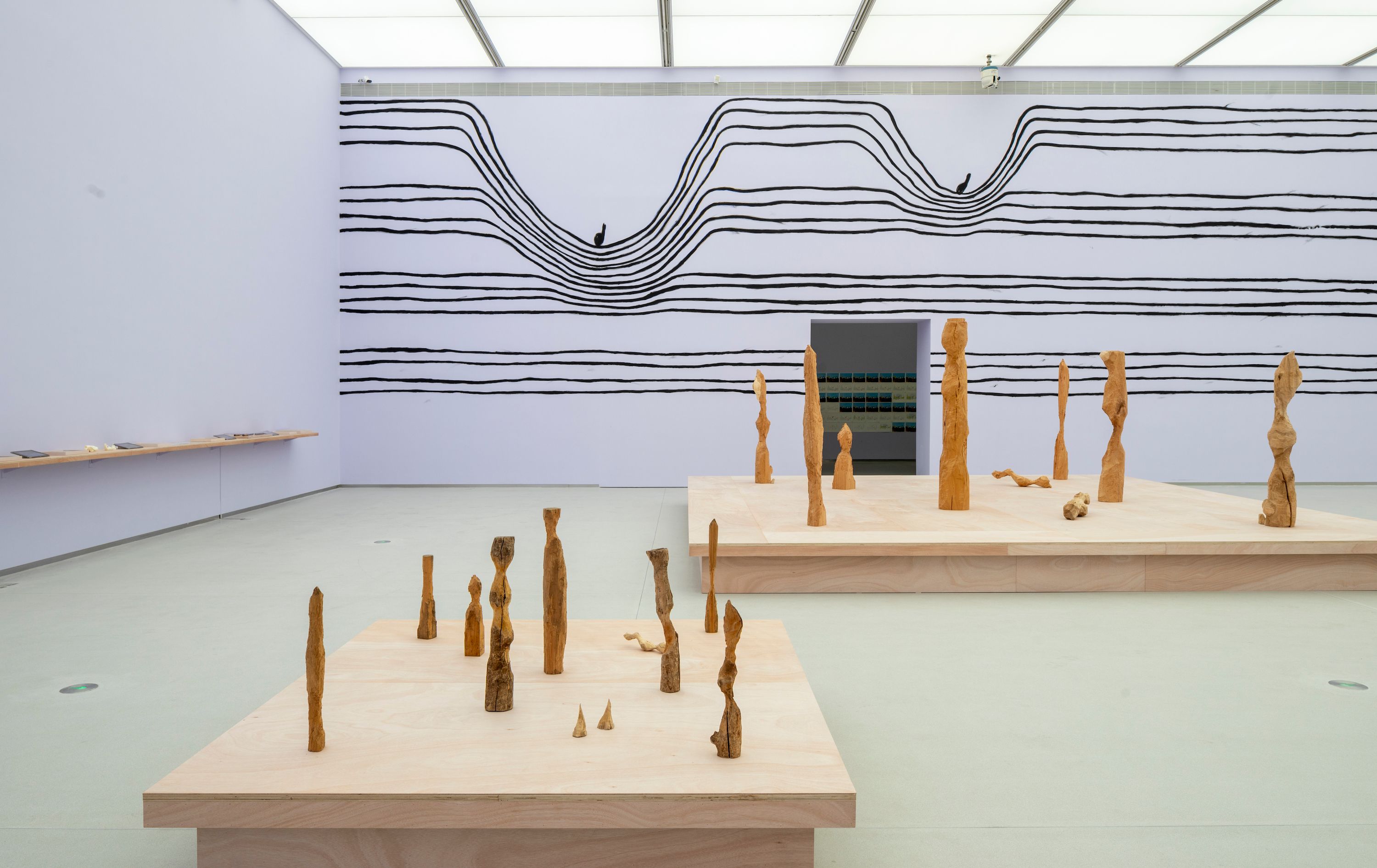 Aki Inomata, How to Carve a Sculpture (2018–ongoing). Exhibition view: 15th Shanghai Biennale: Does the flower hear the bee?, Power Station of Art (8 November 2025–31 March 2026). Courtesy Power Station of Art.