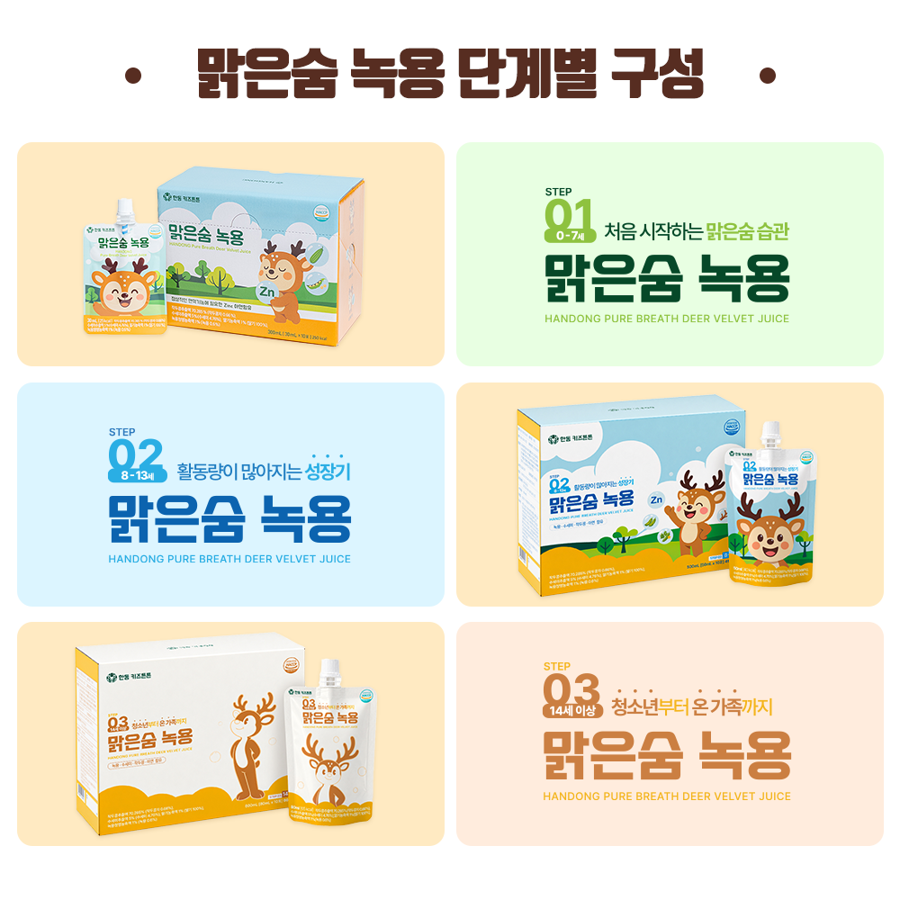 한동키즈튼튼 맑은숨녹용 녹용, 작두콩, 수세미, 아연 함유 (1 box x 10 pack)