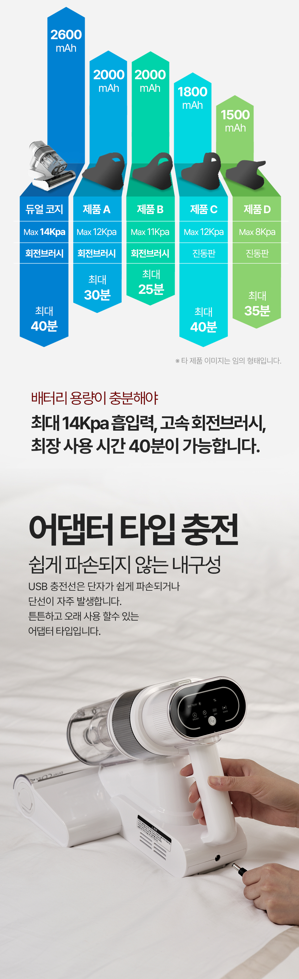 아토케어 듀얼코지 무선 침구청소기