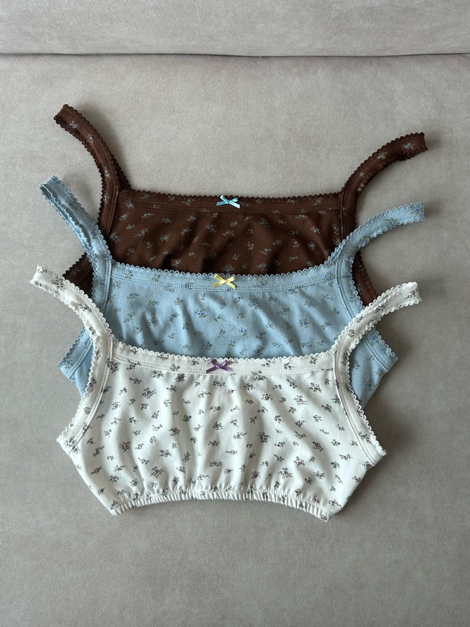 Floral bralette [3 color]