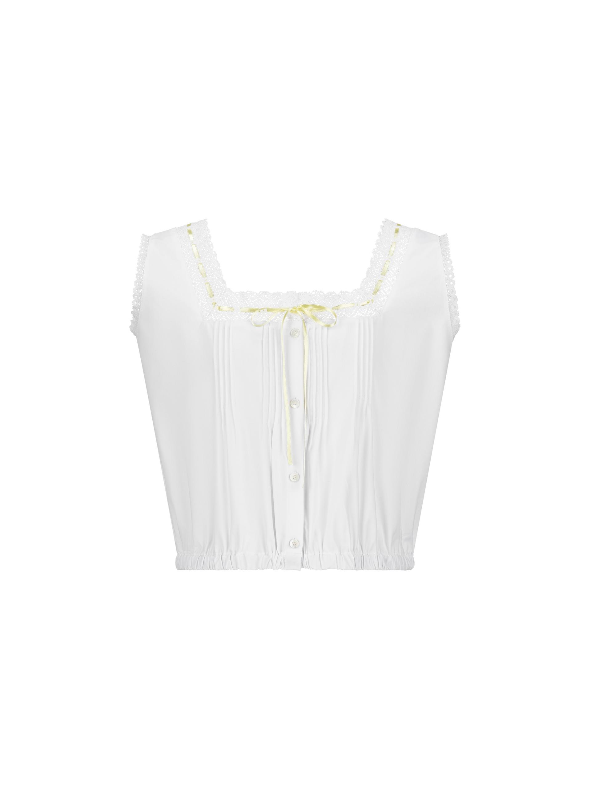 TLC PRAIRIE Chemise Top [White]
