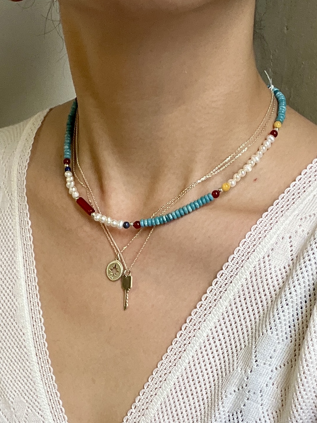 Sterling Silver Mini Key Necklace