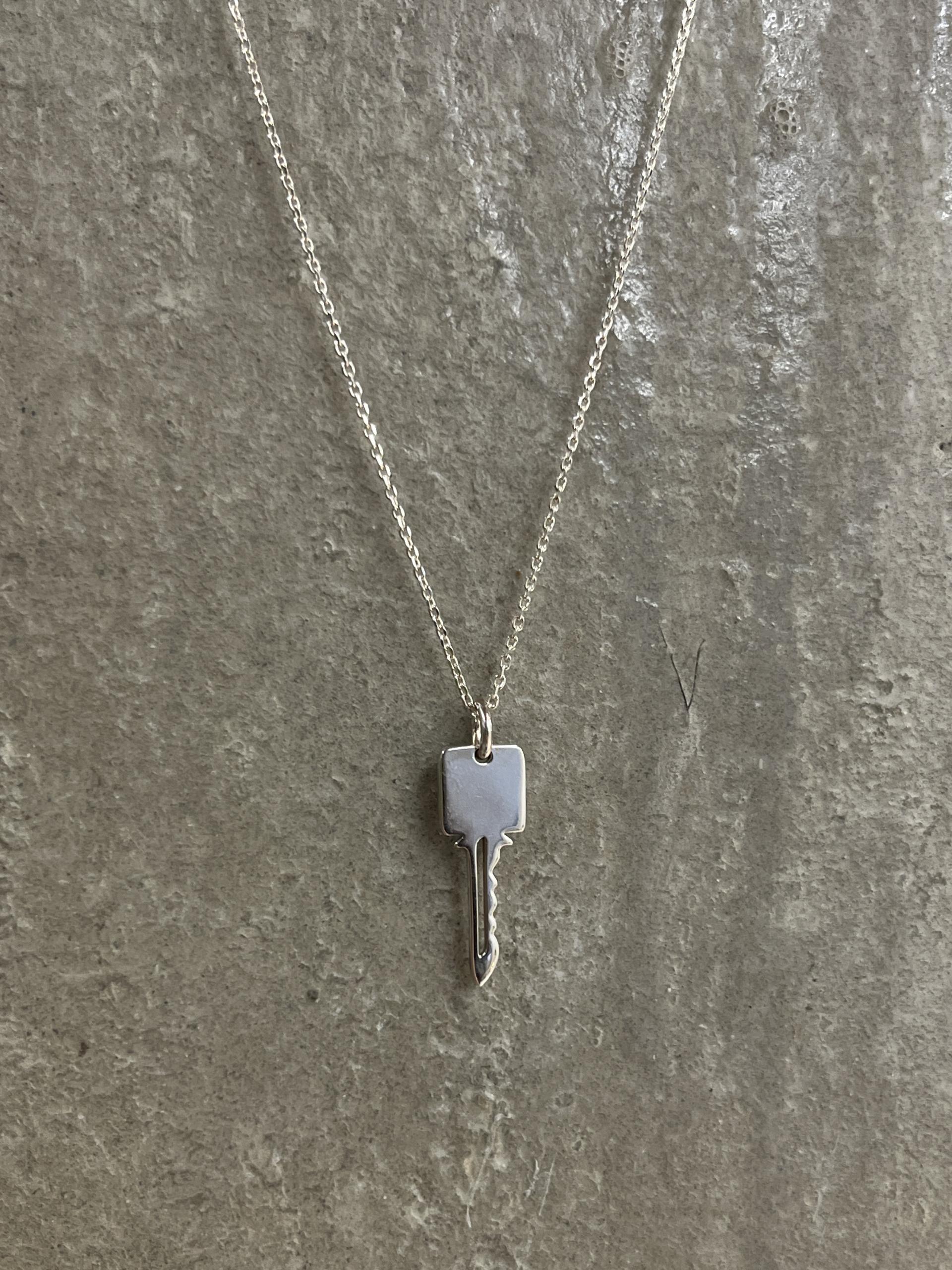 Sterling Silver Mini Key Necklace