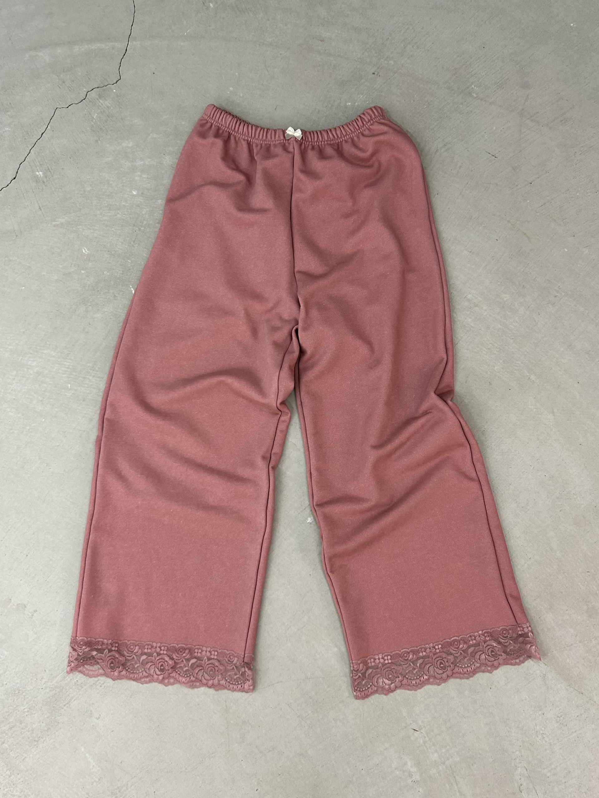 Lace Trimmed Trousers [Pink]