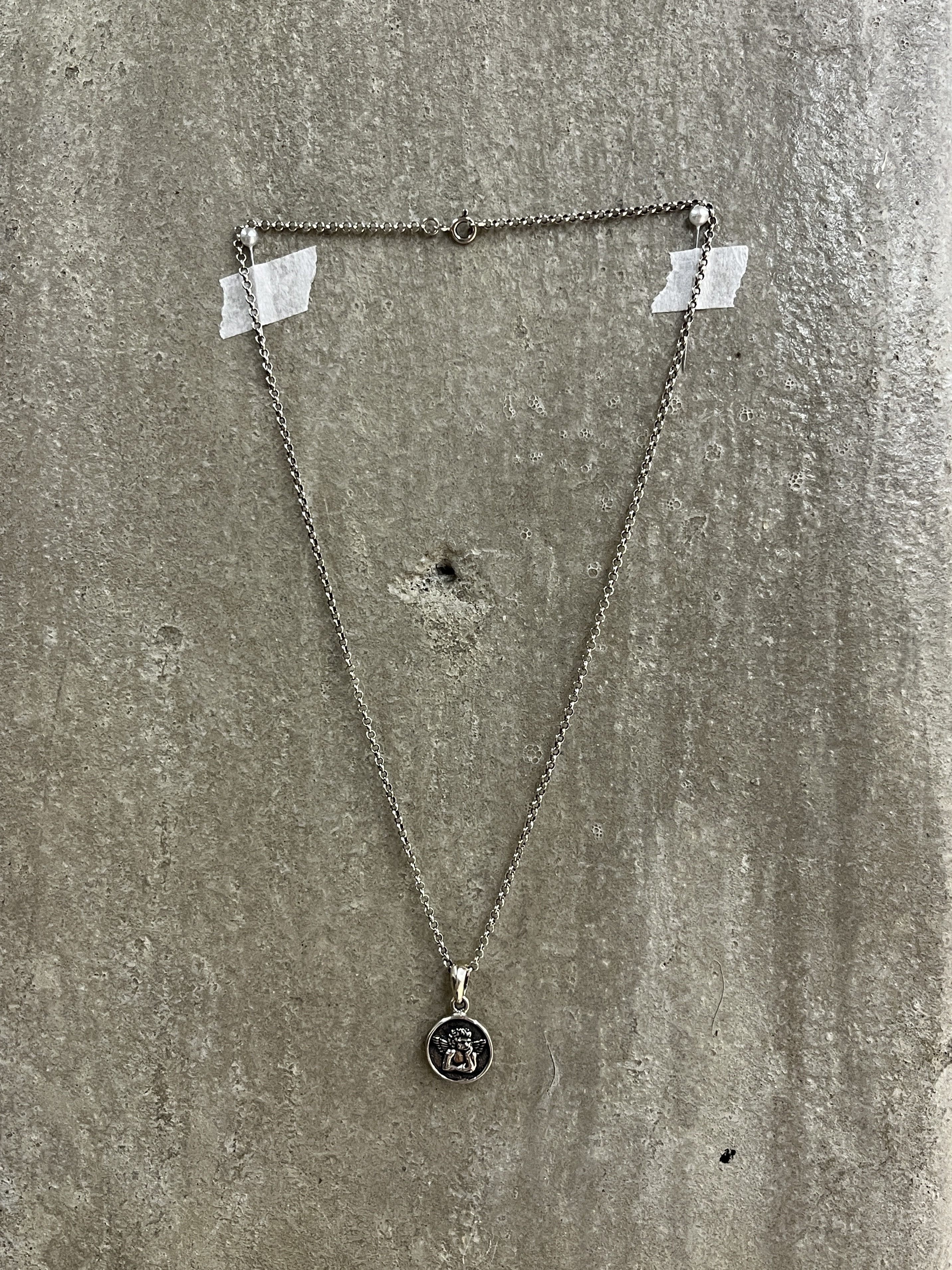 Sterling Silver Angel Coin Necklace
