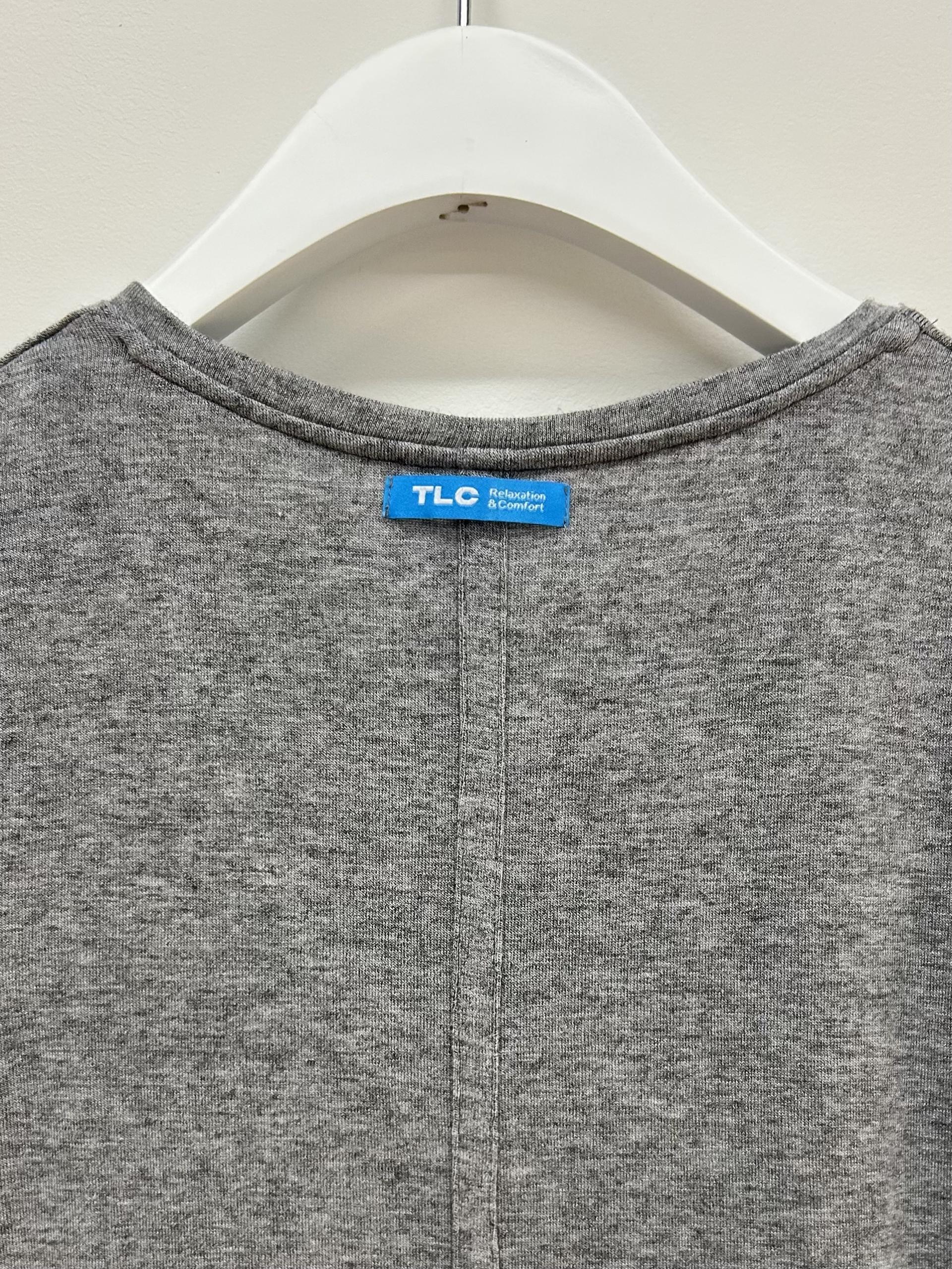 Deep V L/S T-shirts [Melange Gray]