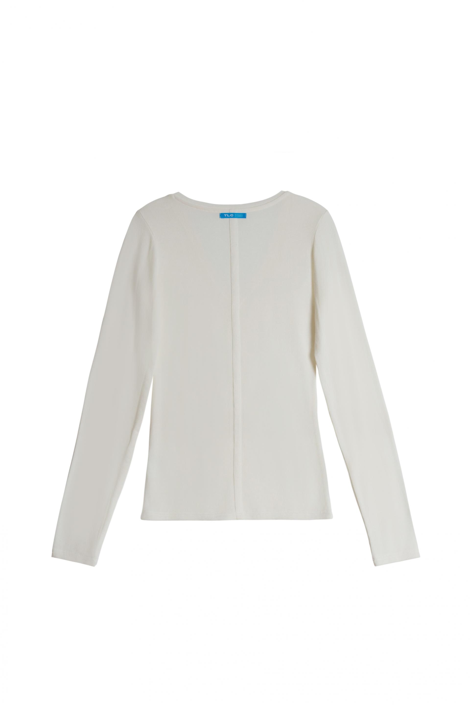 Deep V L/S T-shirts [Ivory]