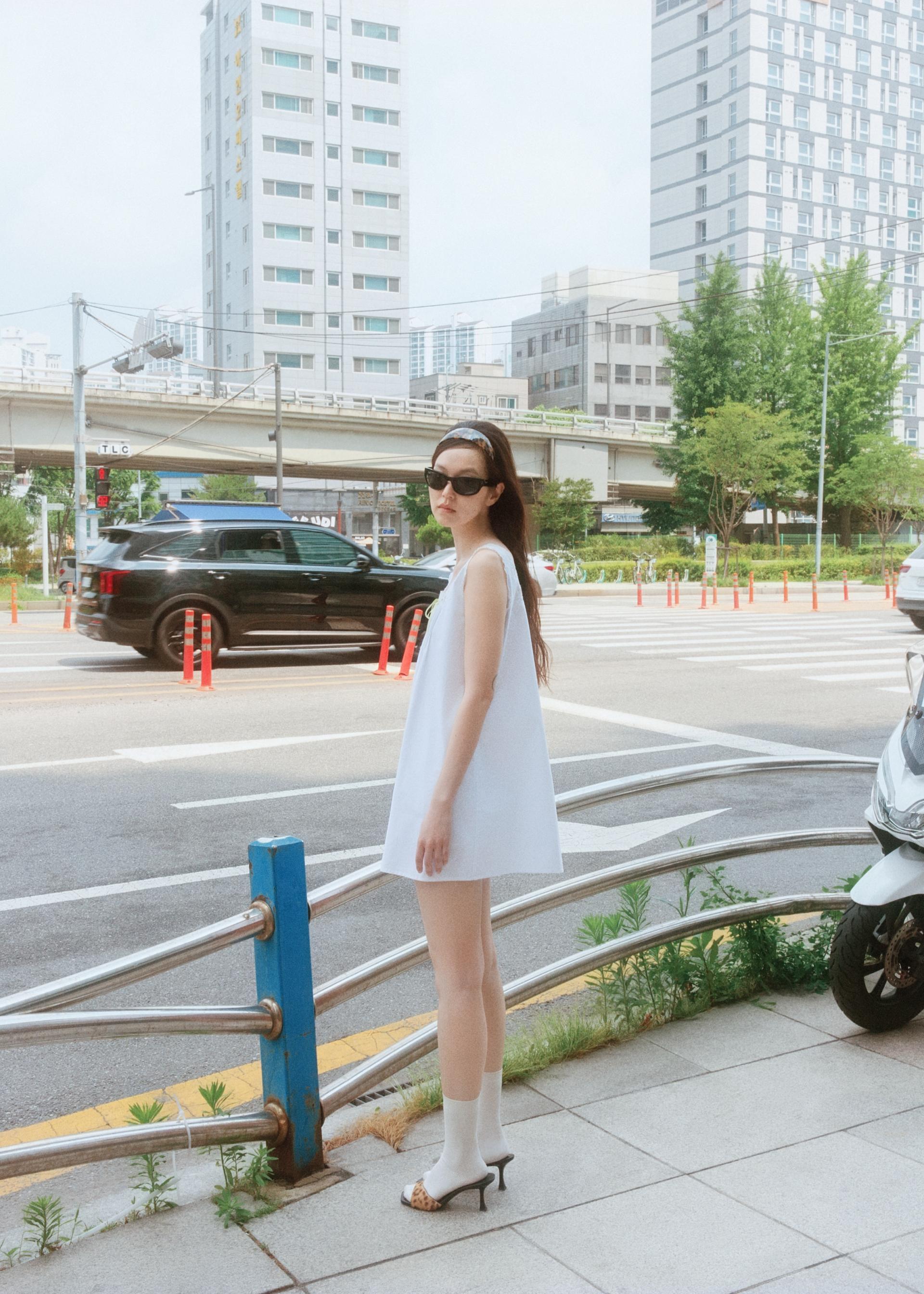 TLC PRAIRIE Chemise Dress [White]