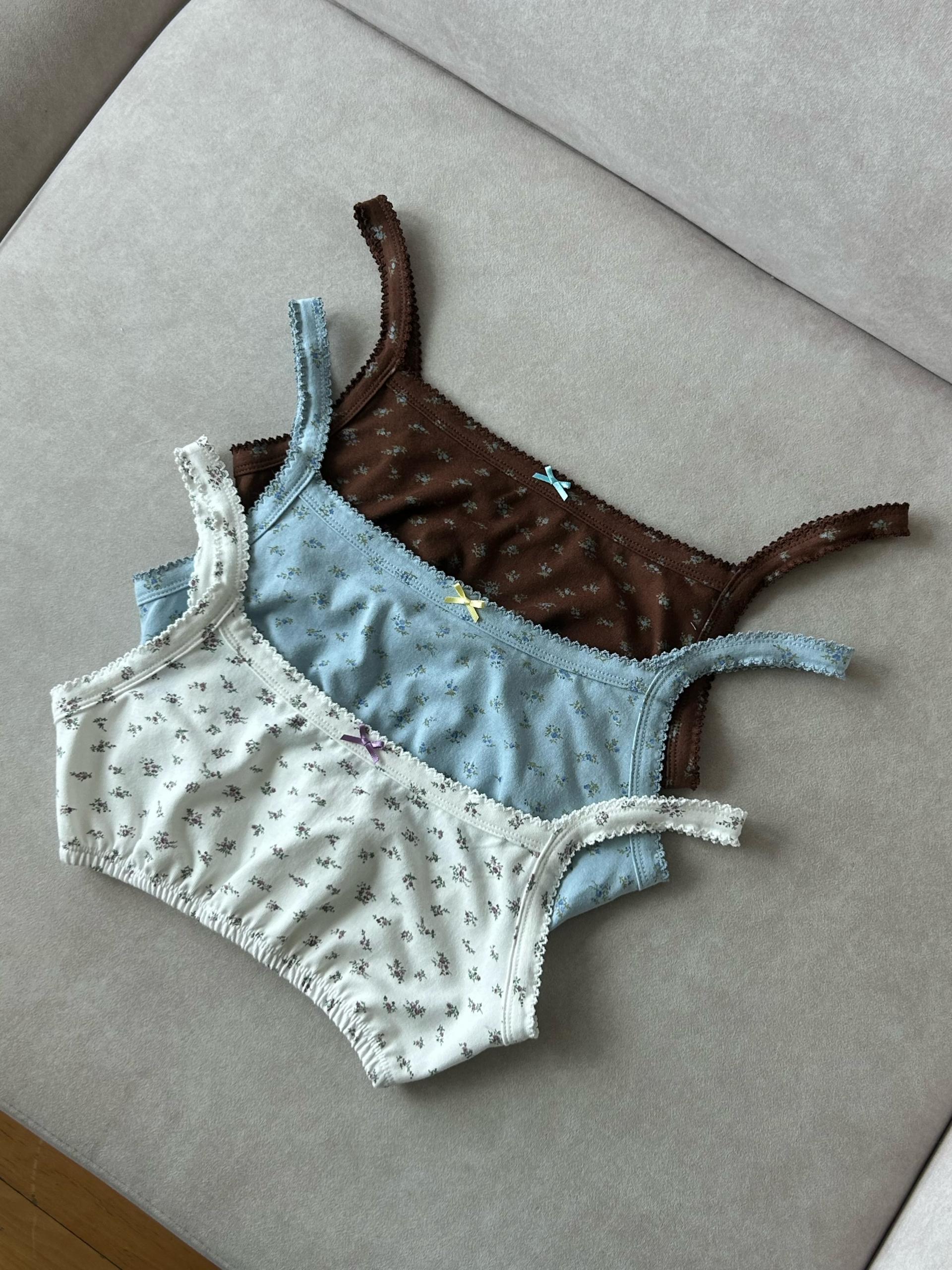 Floral bralette [3 color]