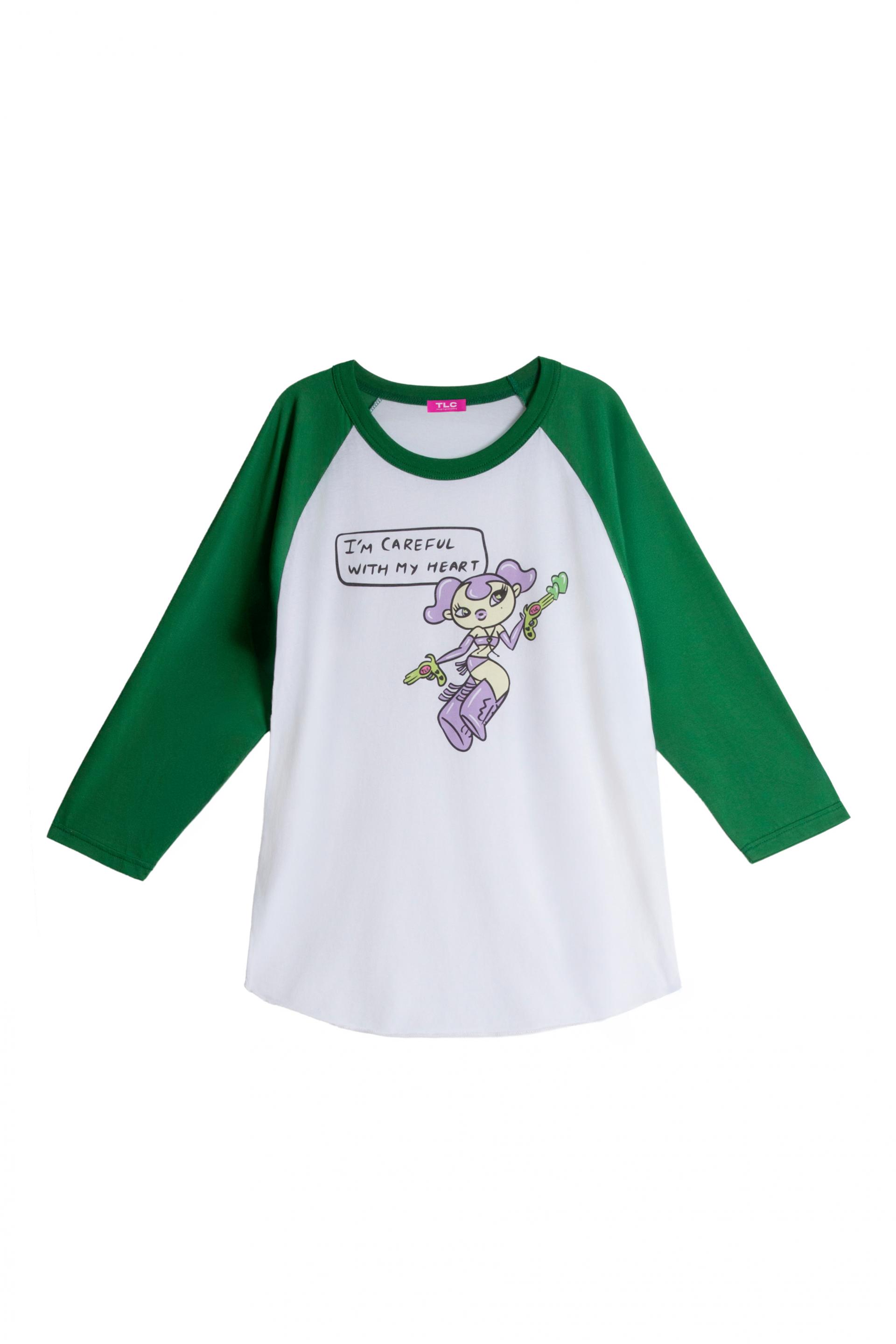 Hopeless Romantic Raglan T-shirts [Green Sleeve]