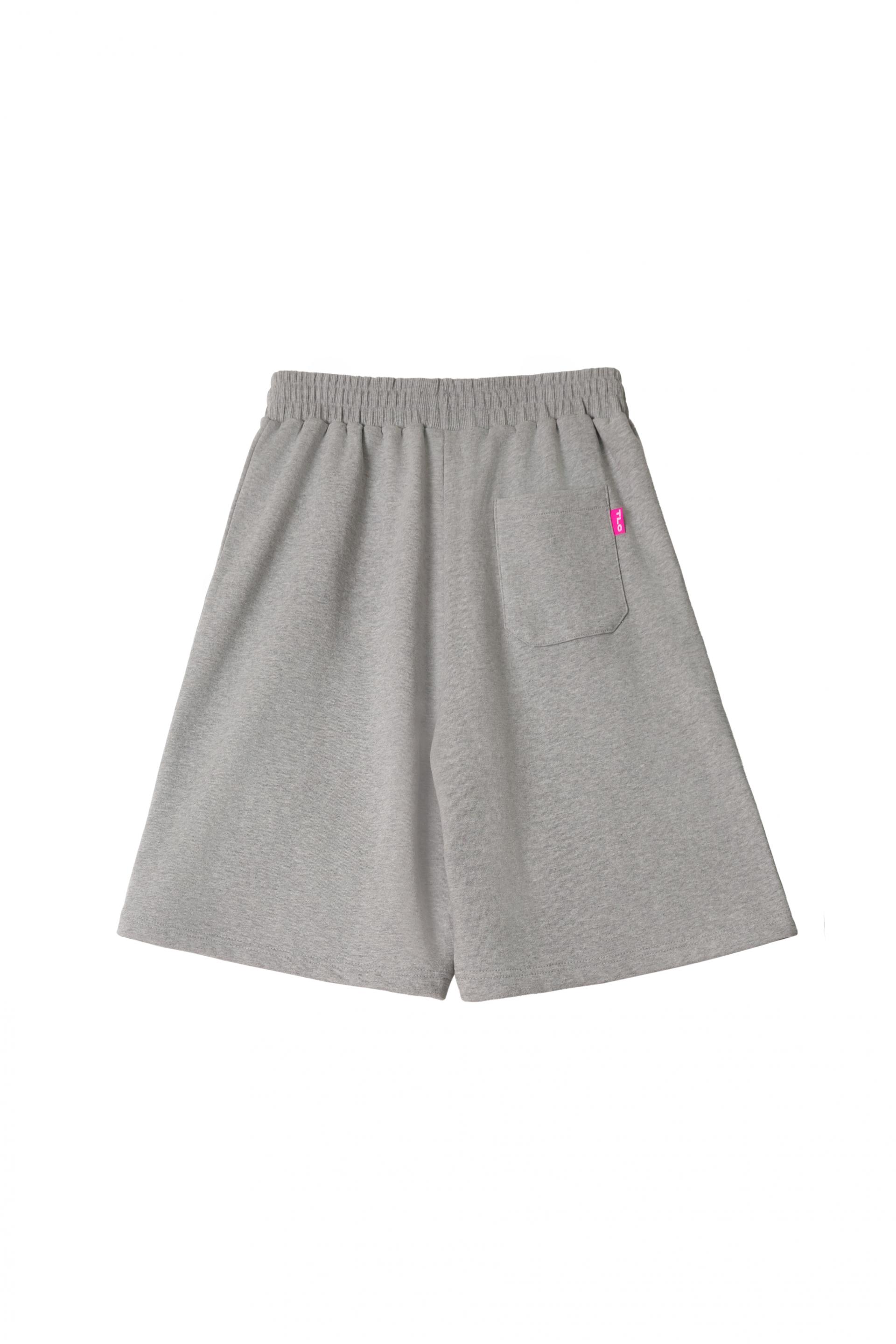 Hopeless Romantic Applique Shorts [Gray]