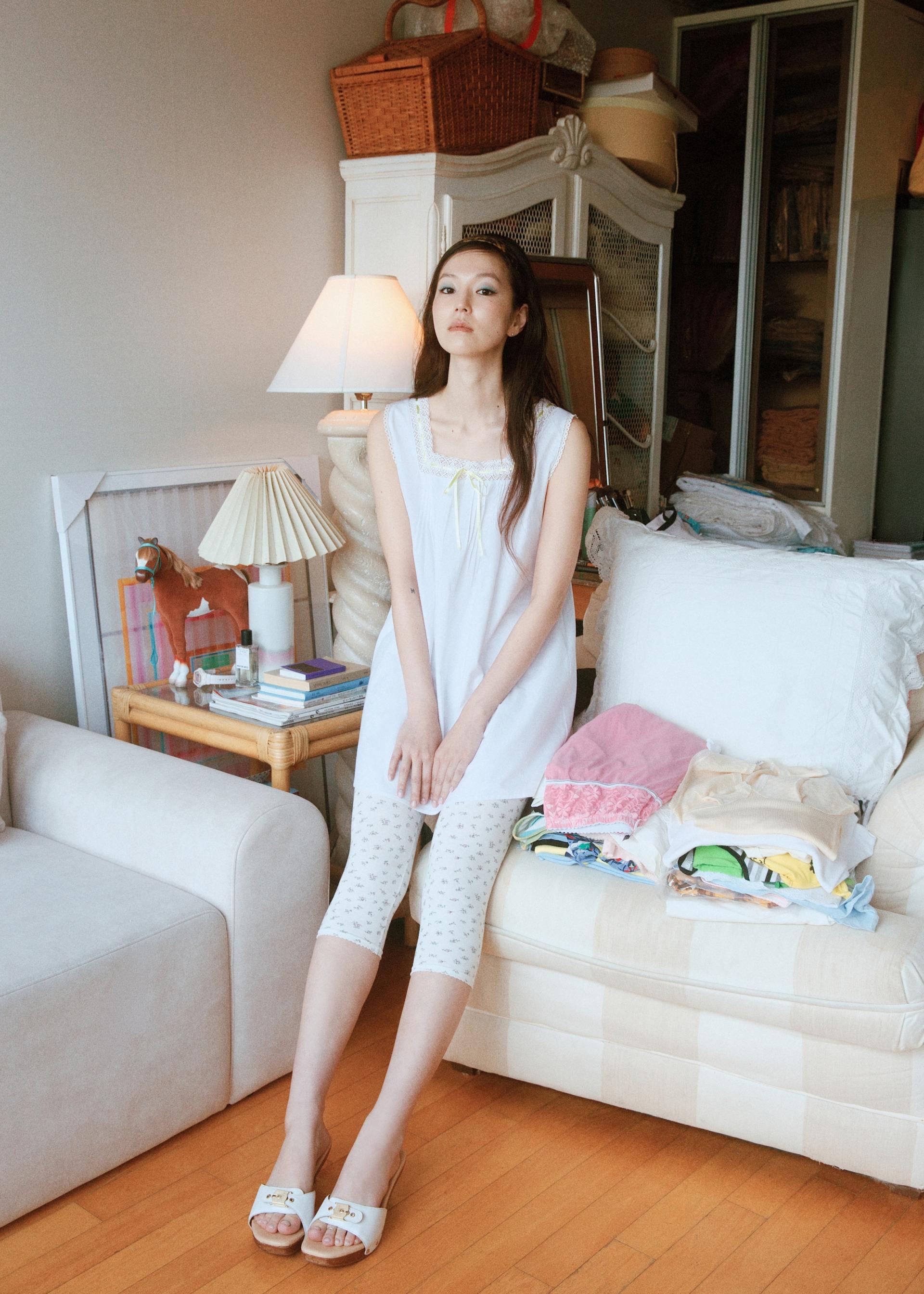 TLC PRAIRIE Chemise Dress [White]