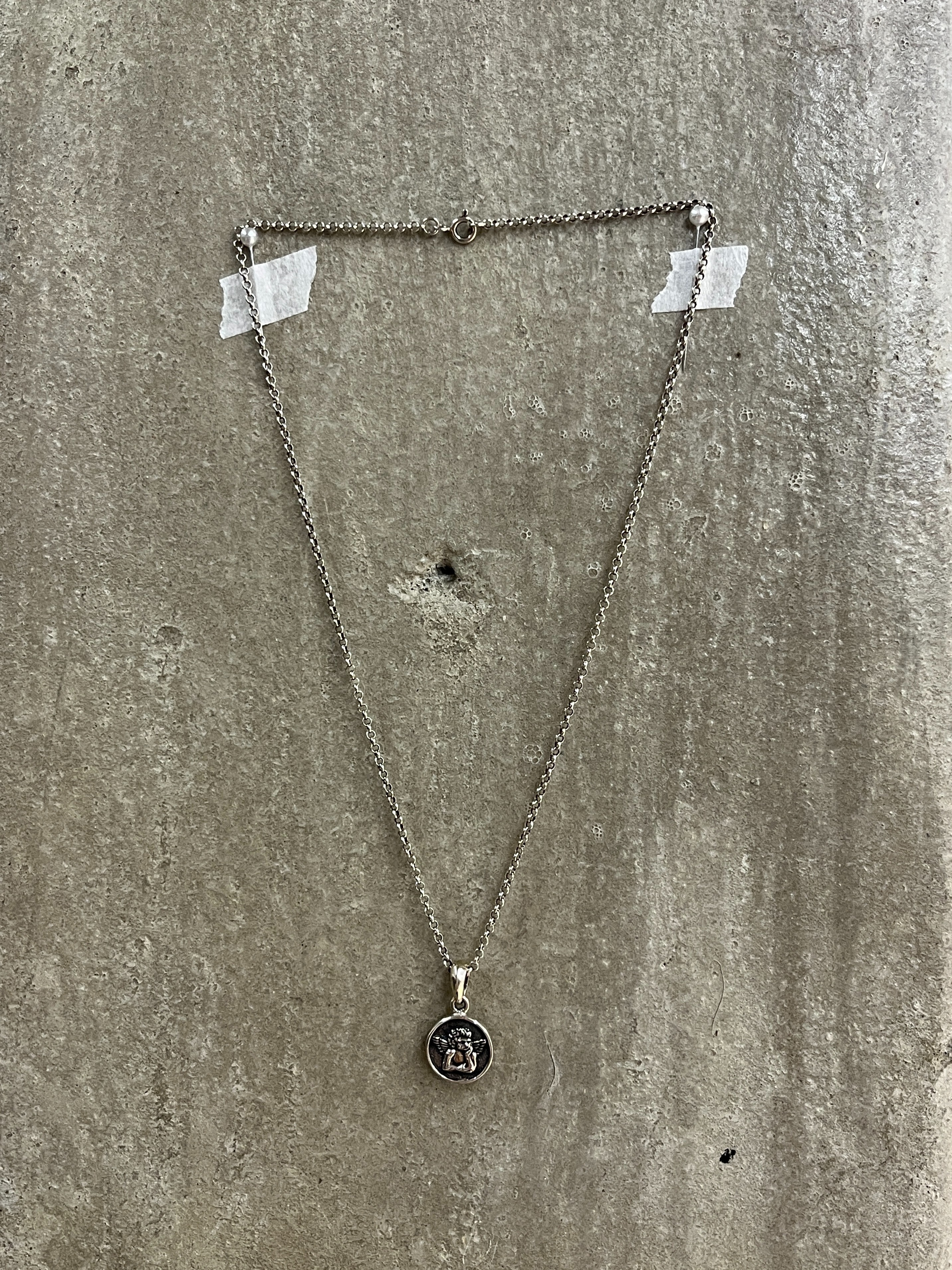 Sterling Silver Angel Coin Necklace
