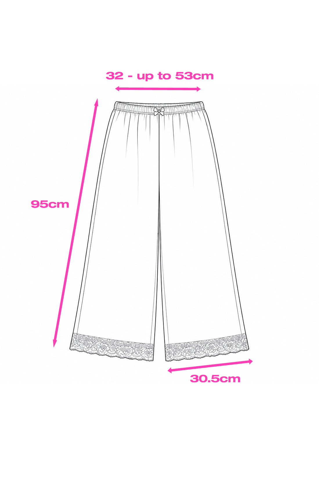 Lace Trimmed Trousers [Brown]