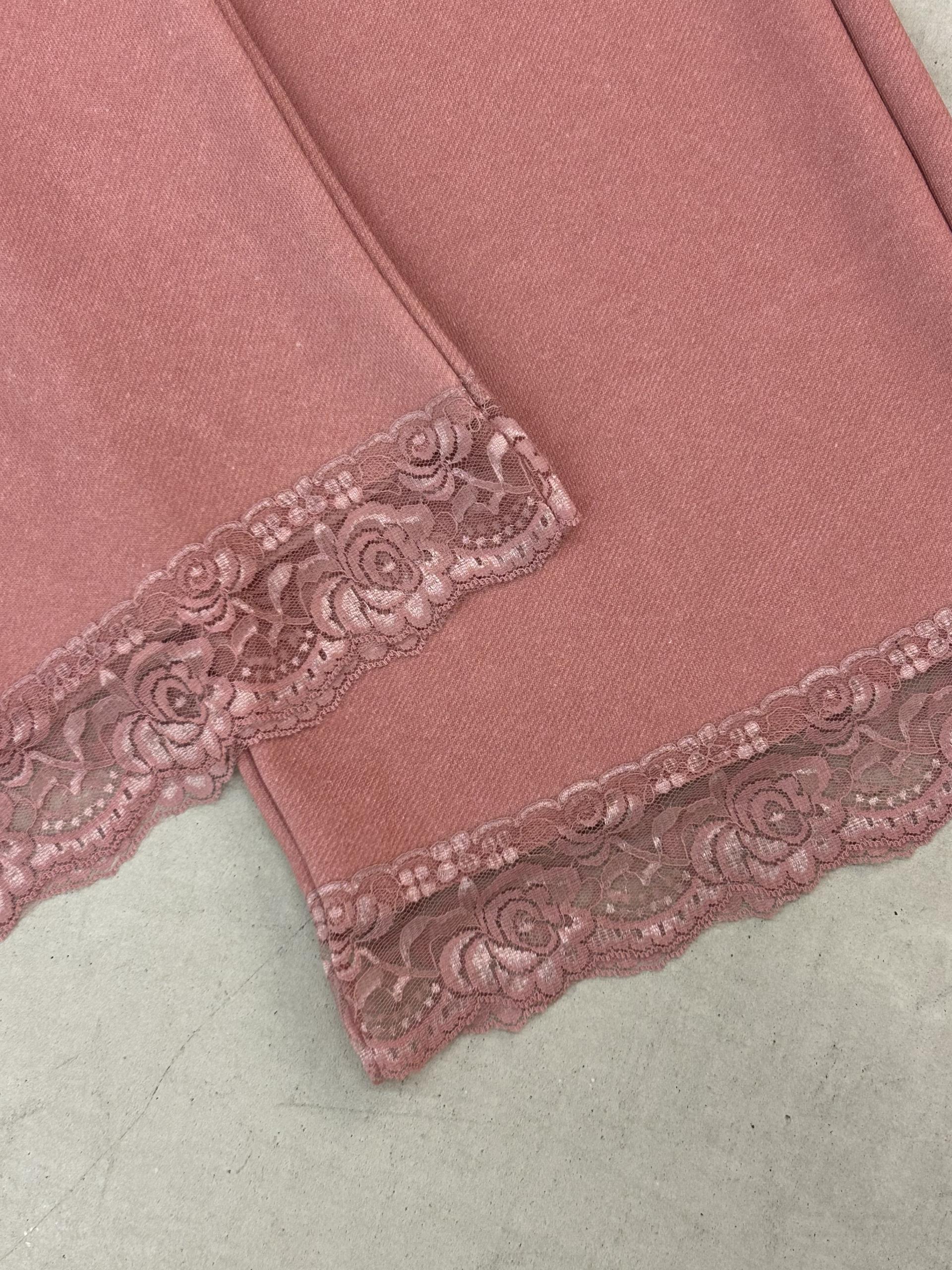 Lace Trimmed Trousers [Pink]