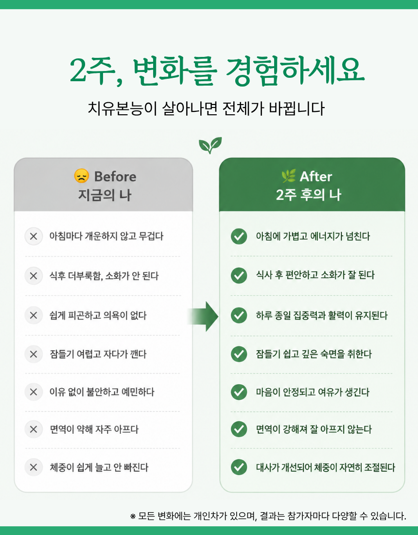 [고마온] 치유본능 회복 2주 프로그램