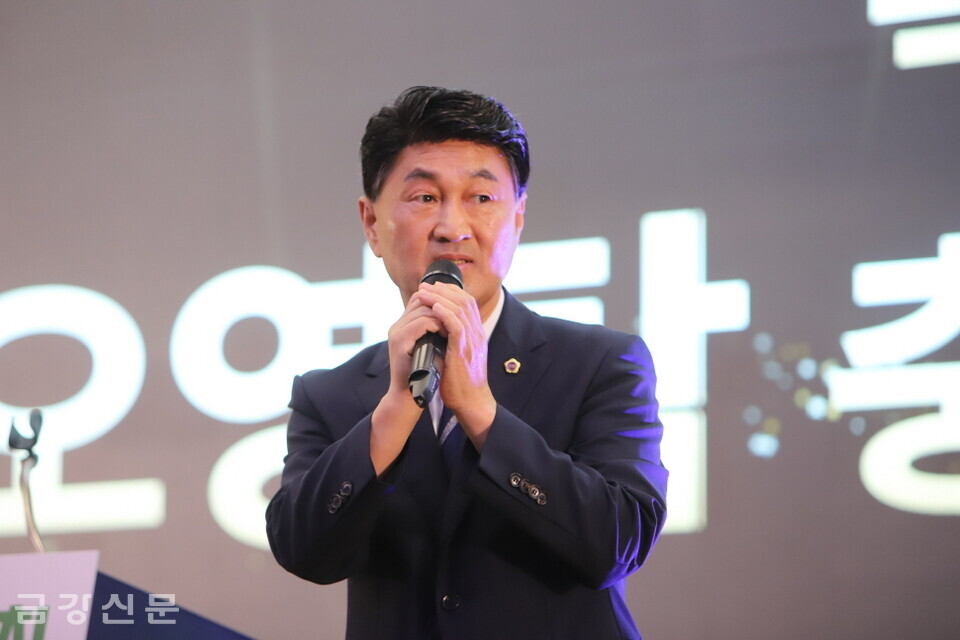 축사를 하는 오영탁 충청북도의회 의원.